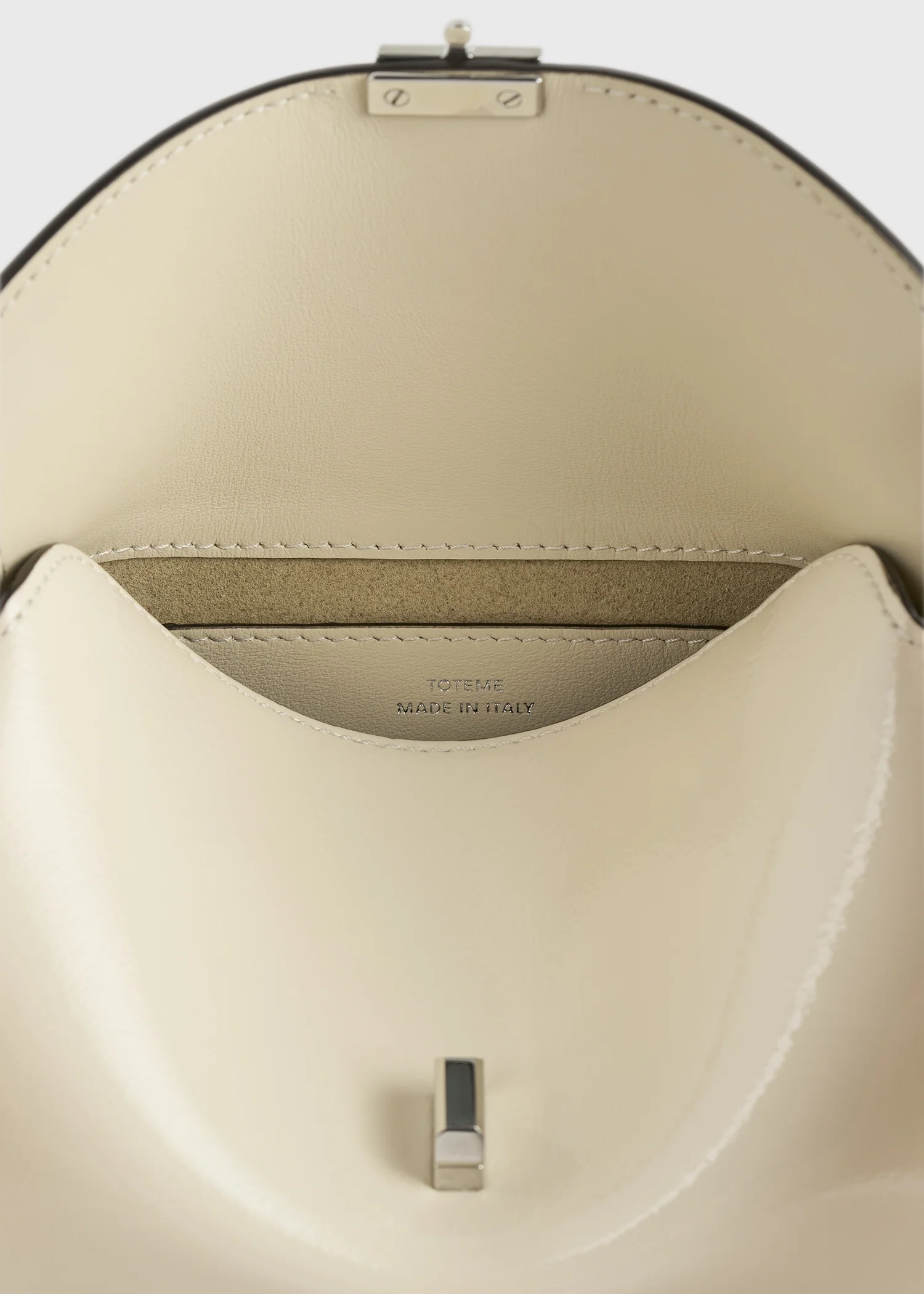 Mini T-lock naplack clutch milk - Image 7