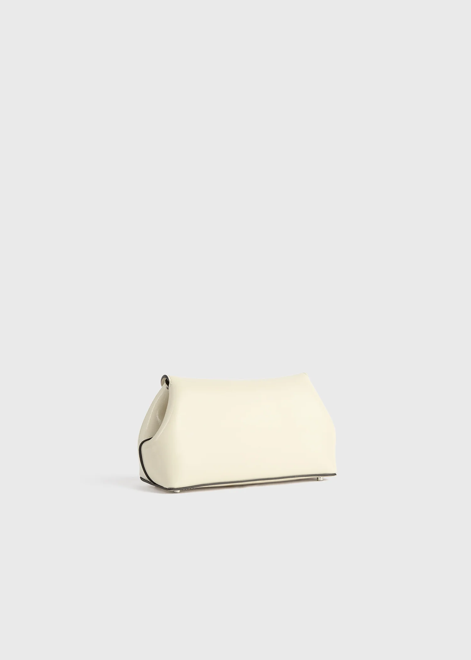 Mini T-lock naplack clutch milk - Image 8