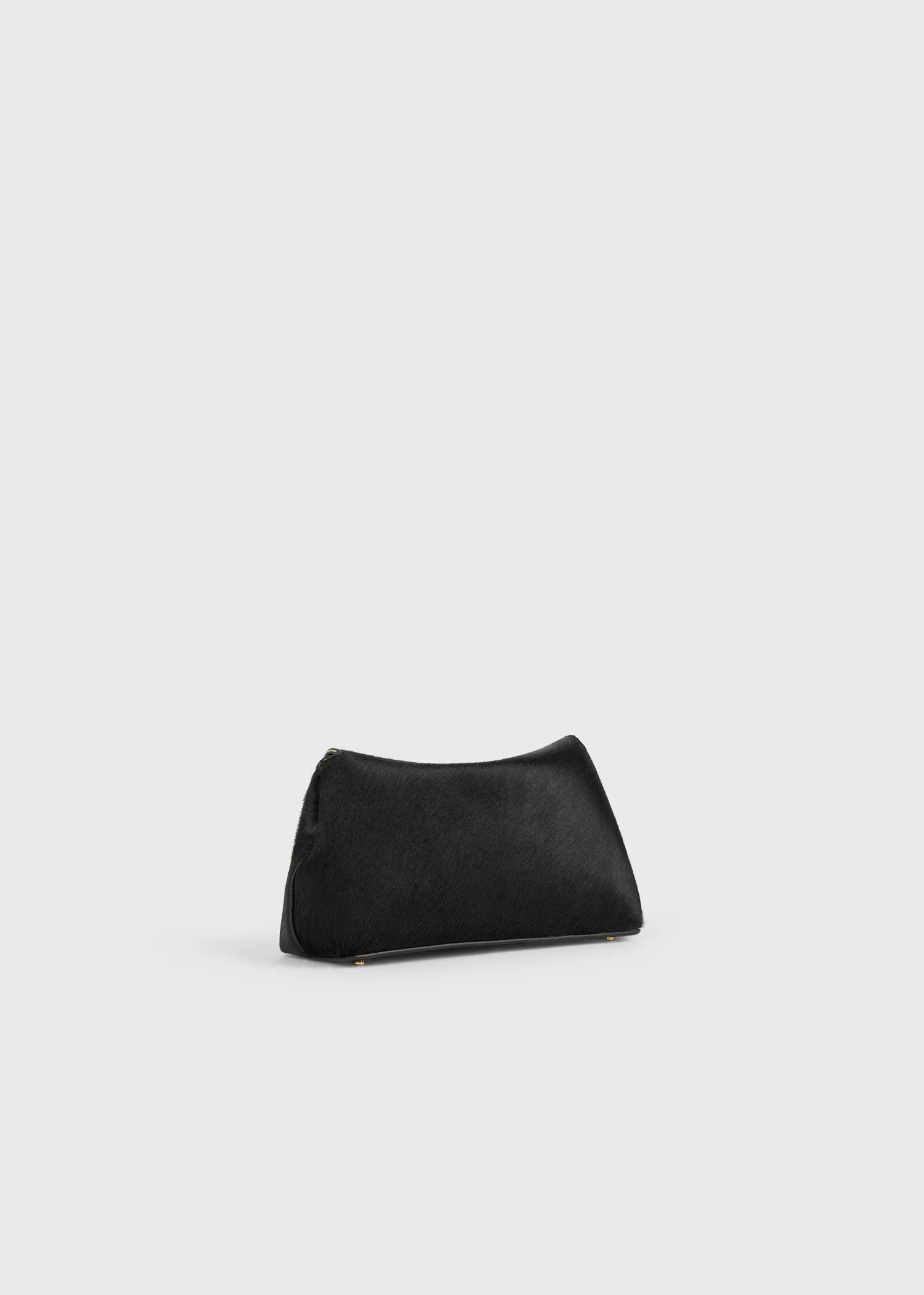Mini T-lock pony hair clutch black - Image 4