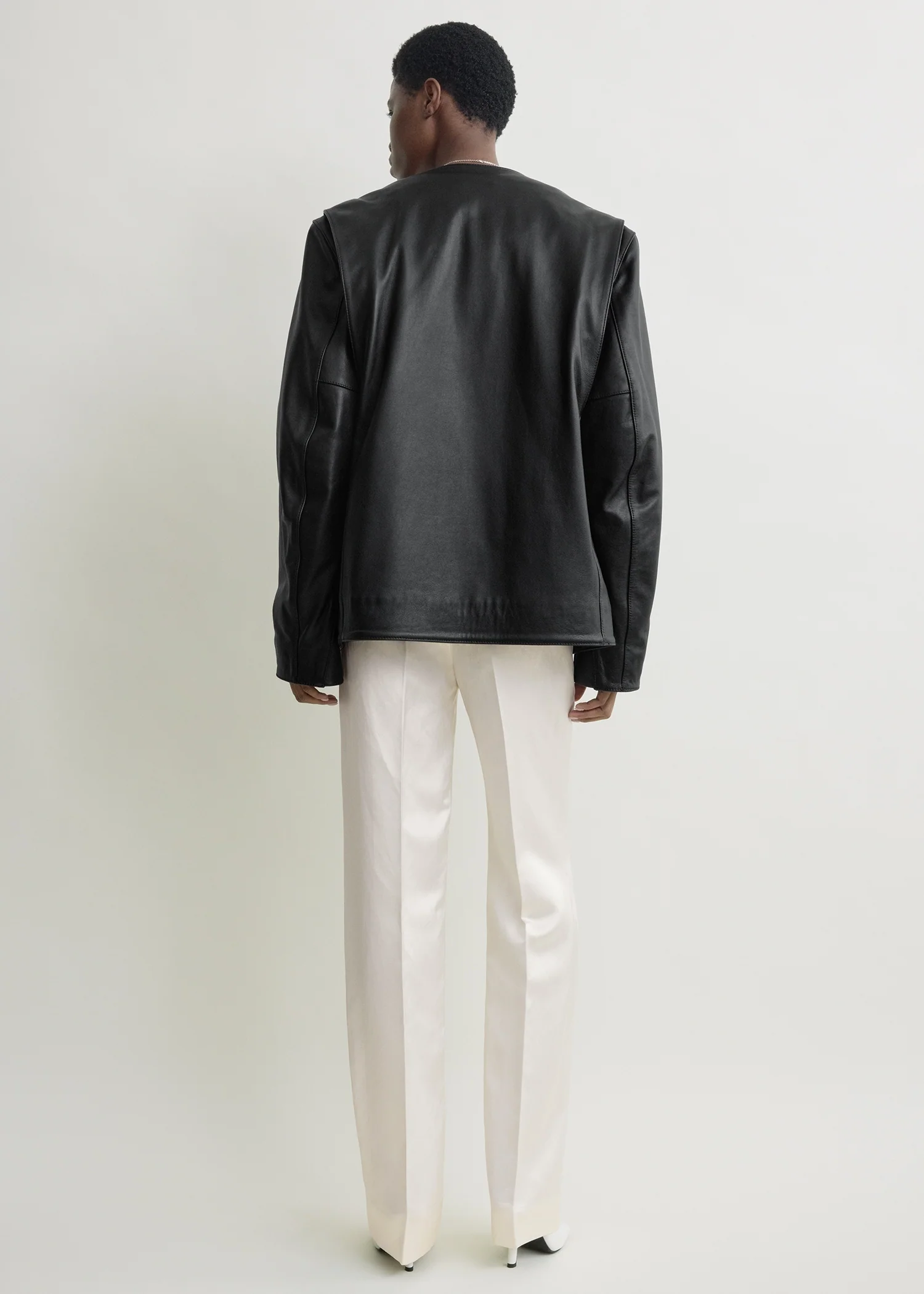 Minimal biker jacket black - Image 4