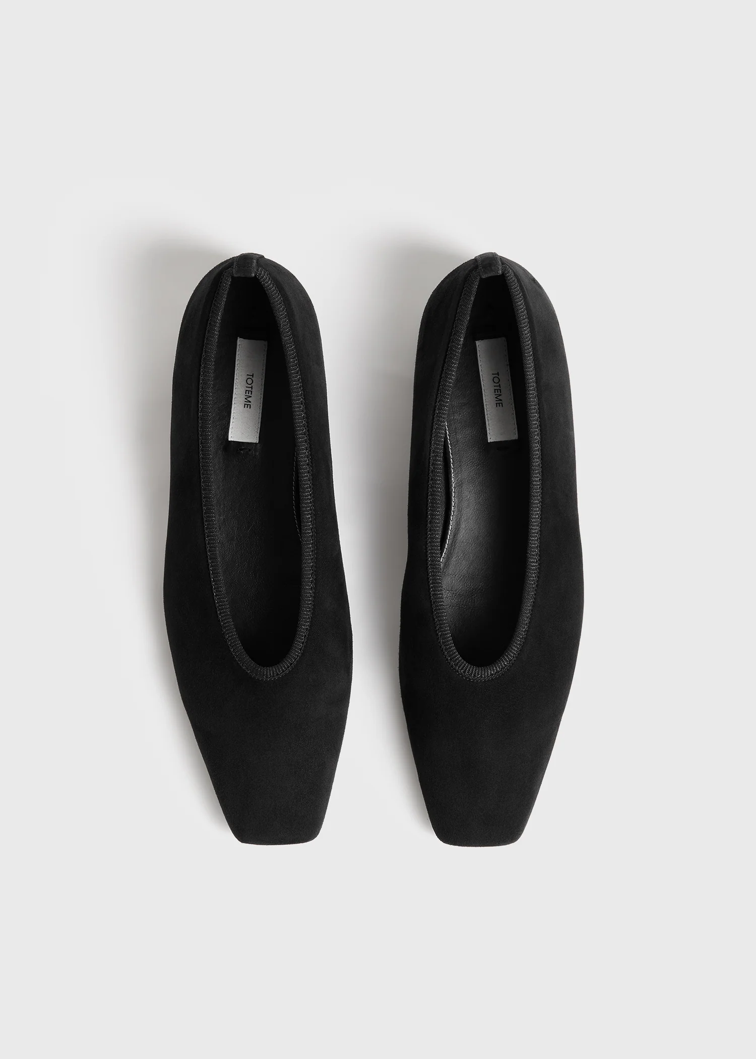 Minimalist suede ballerinas black - Image 3