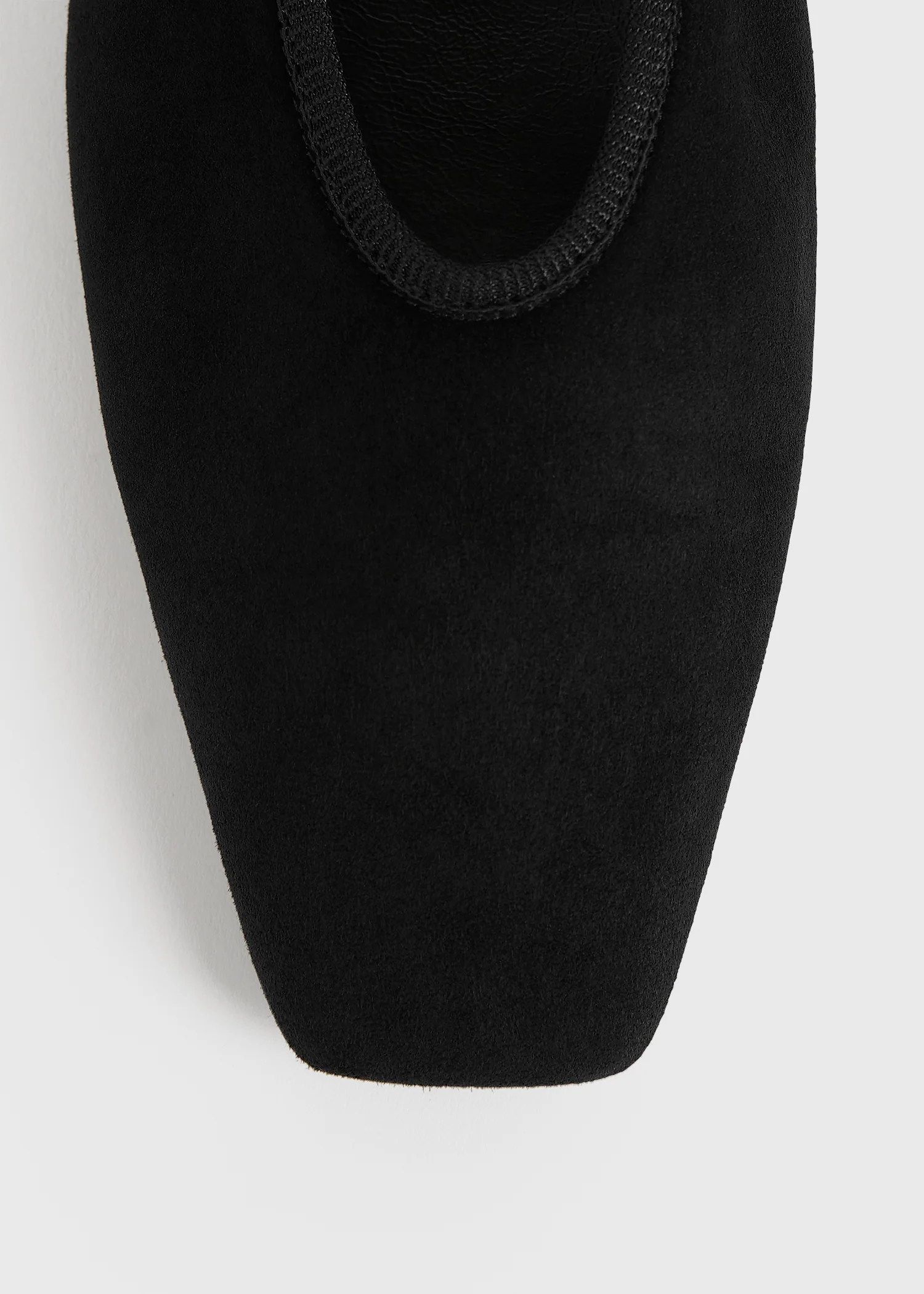 Minimalist suede ballerinas black - Image 5