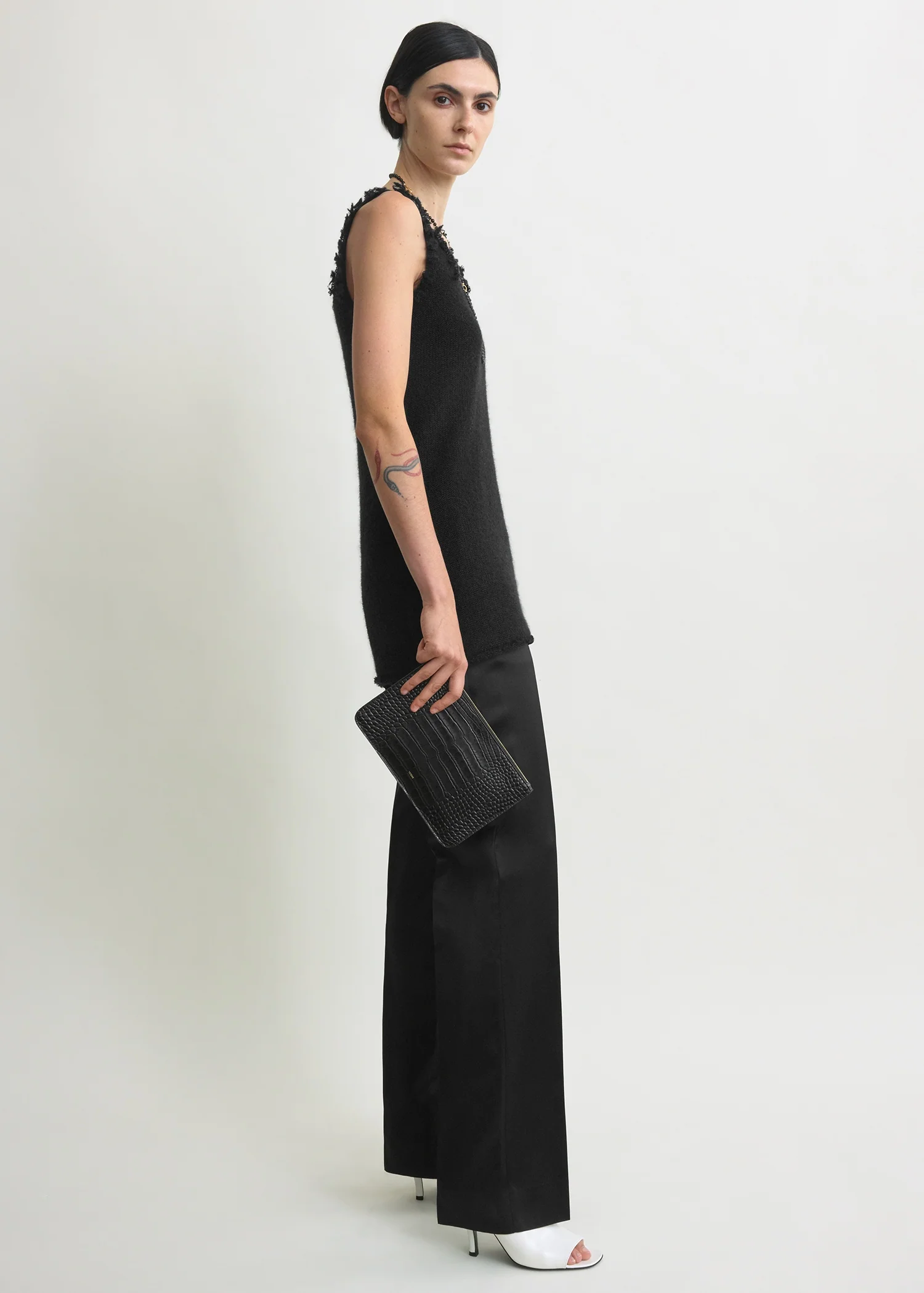 Mohair knit tank black - Image 3