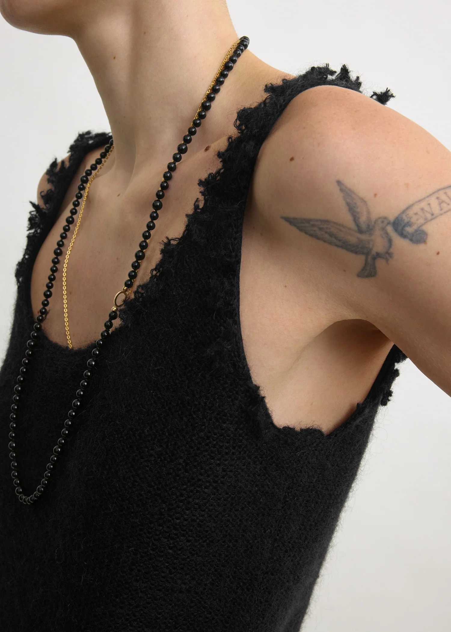 Mohair knit tank black - Image 5