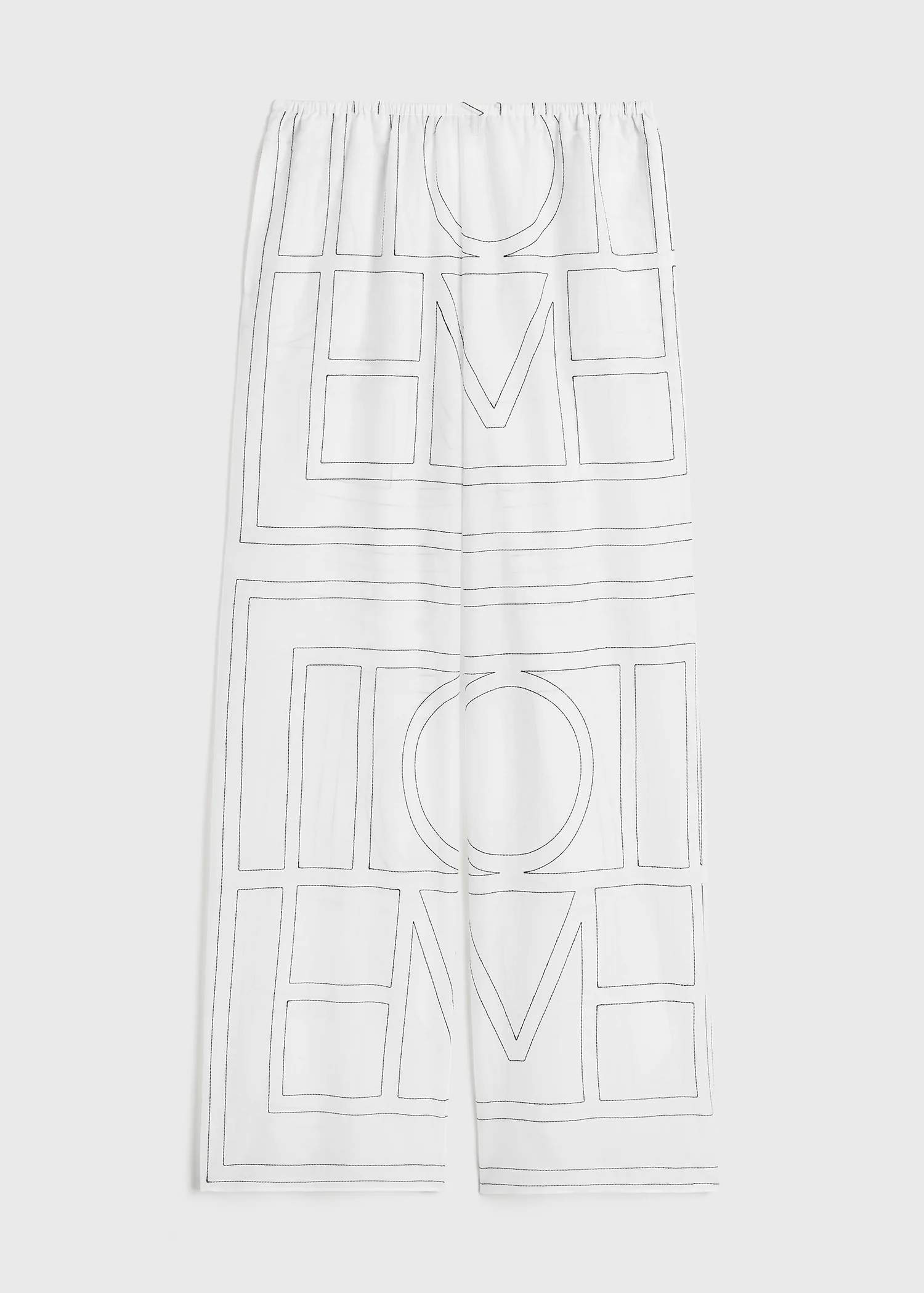 Monogram cotton-blend pj bottoms white/black - Image 5