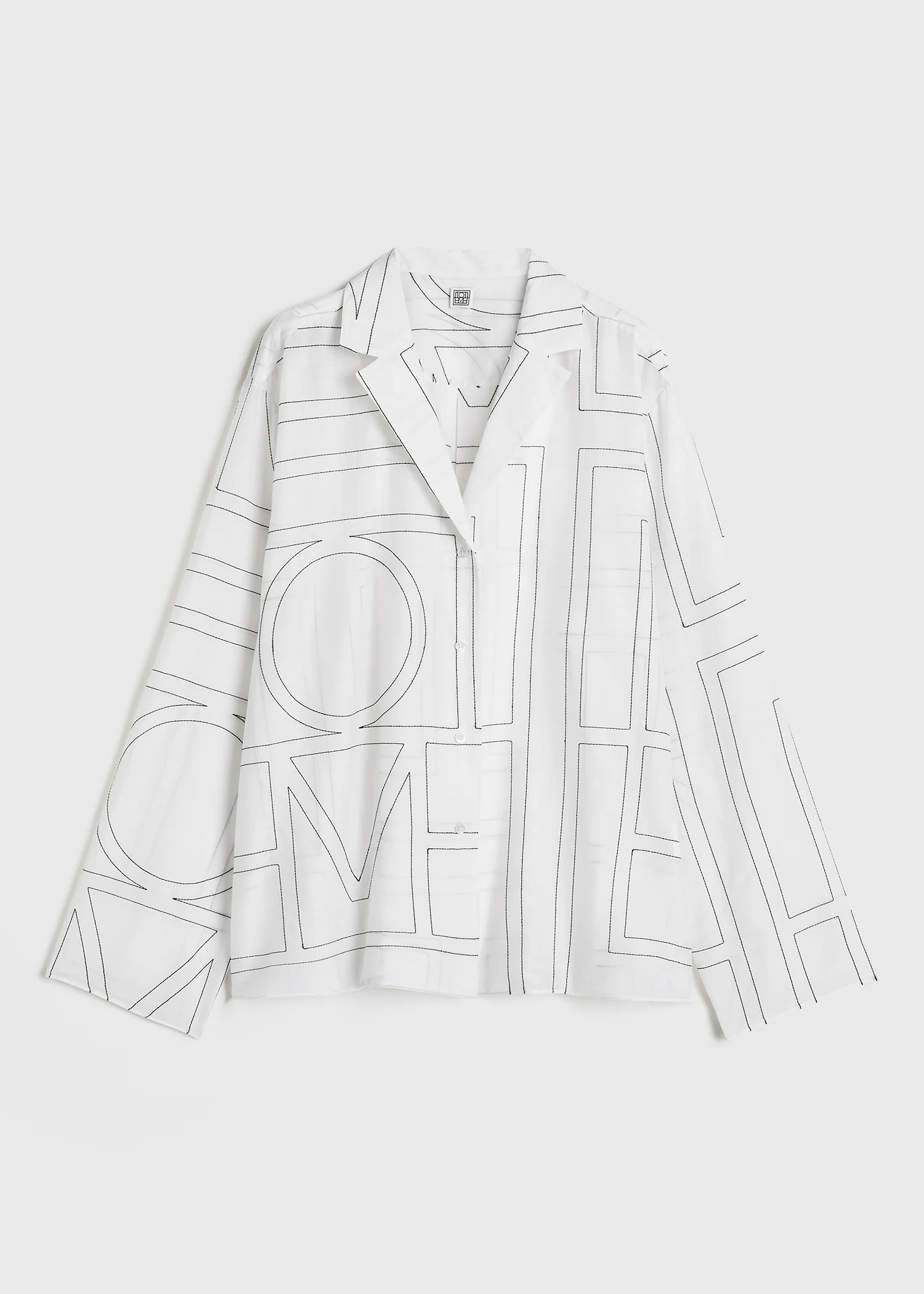 Monogram cotton-blend pj top white/black - Image 5