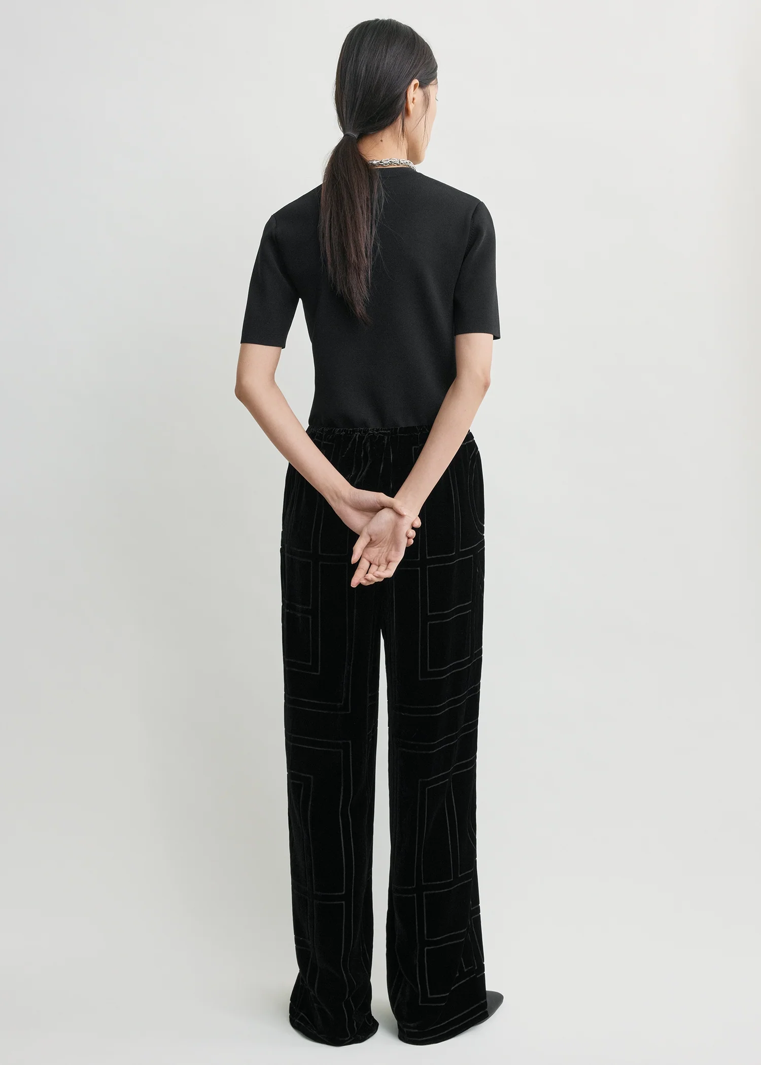 Monogram devoré pj bottoms black - Image 3