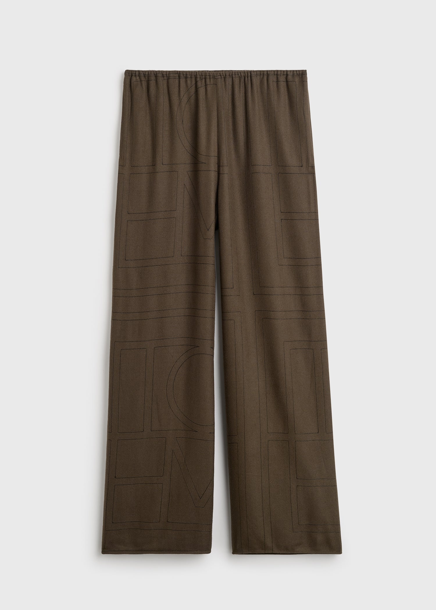 Monogram flannel pj bottoms dark brown - Image 5
