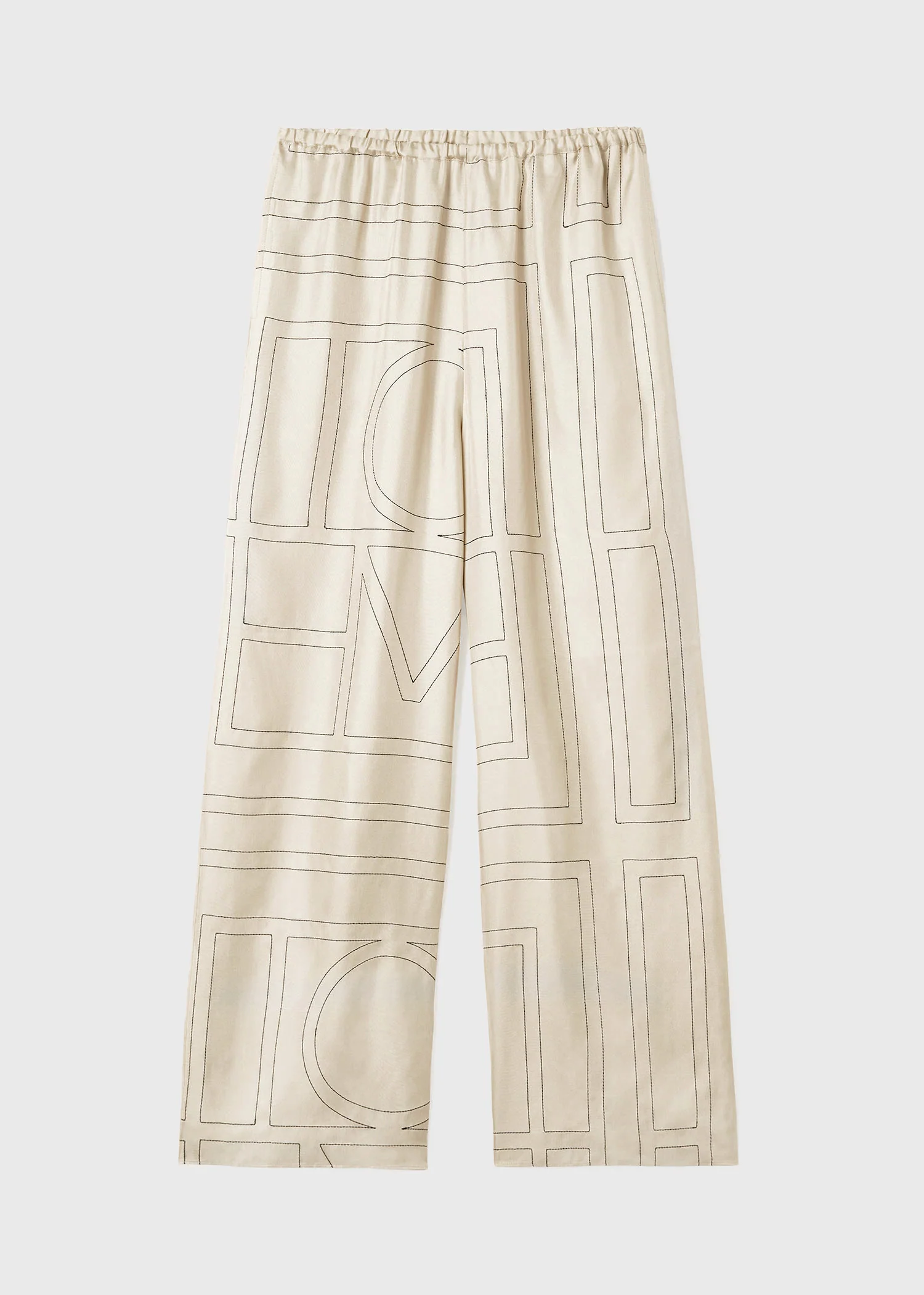 Monogram silk pj bottoms ivory - Image 5