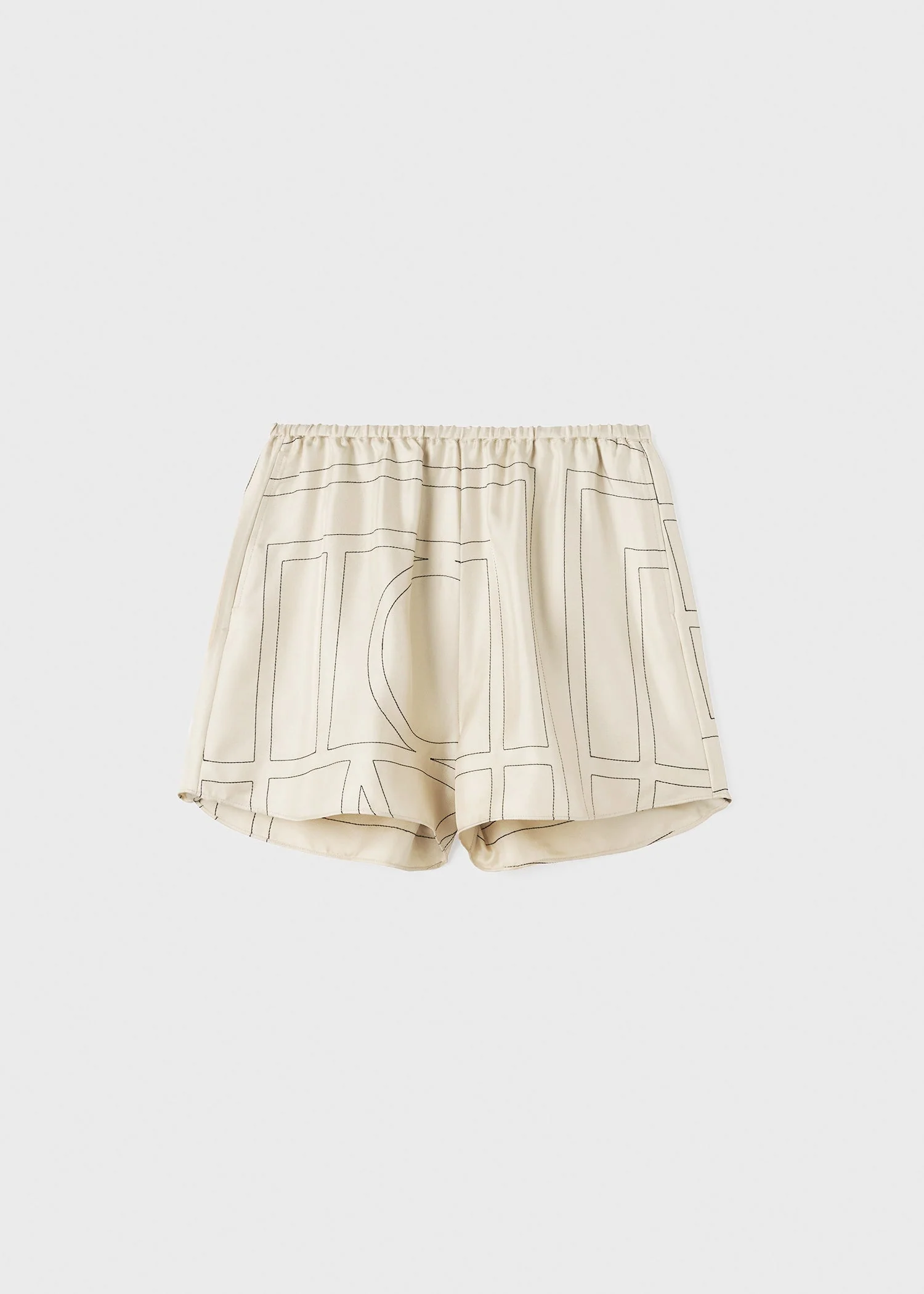 Monogram silk pj shorts ivory - Image 5