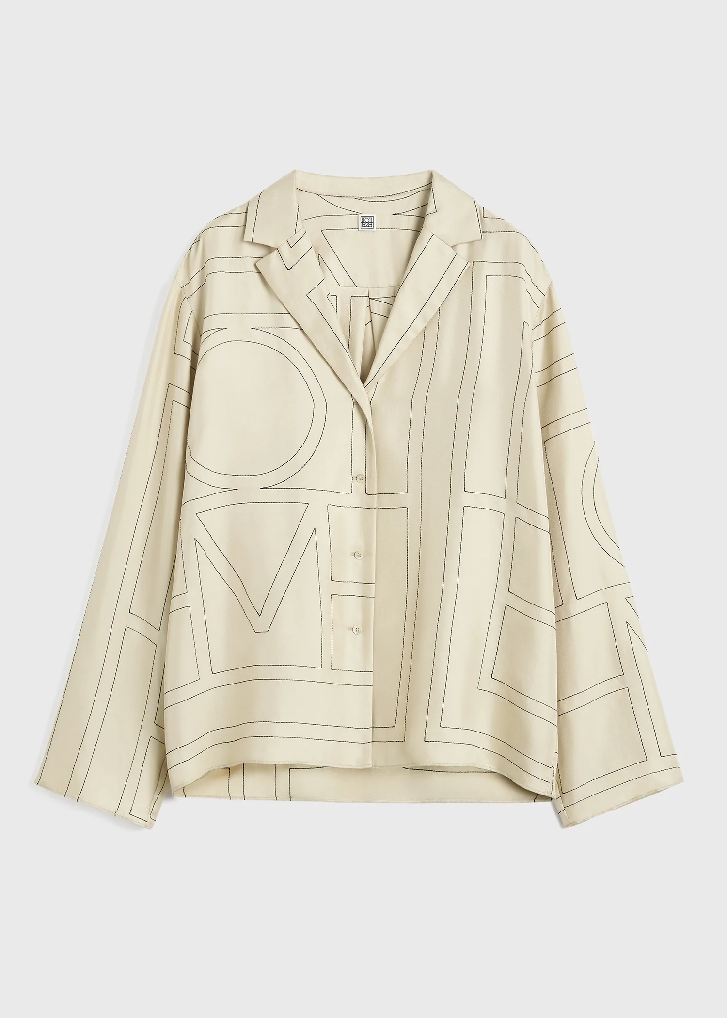 Monogram silk pj top ivory - Image 6