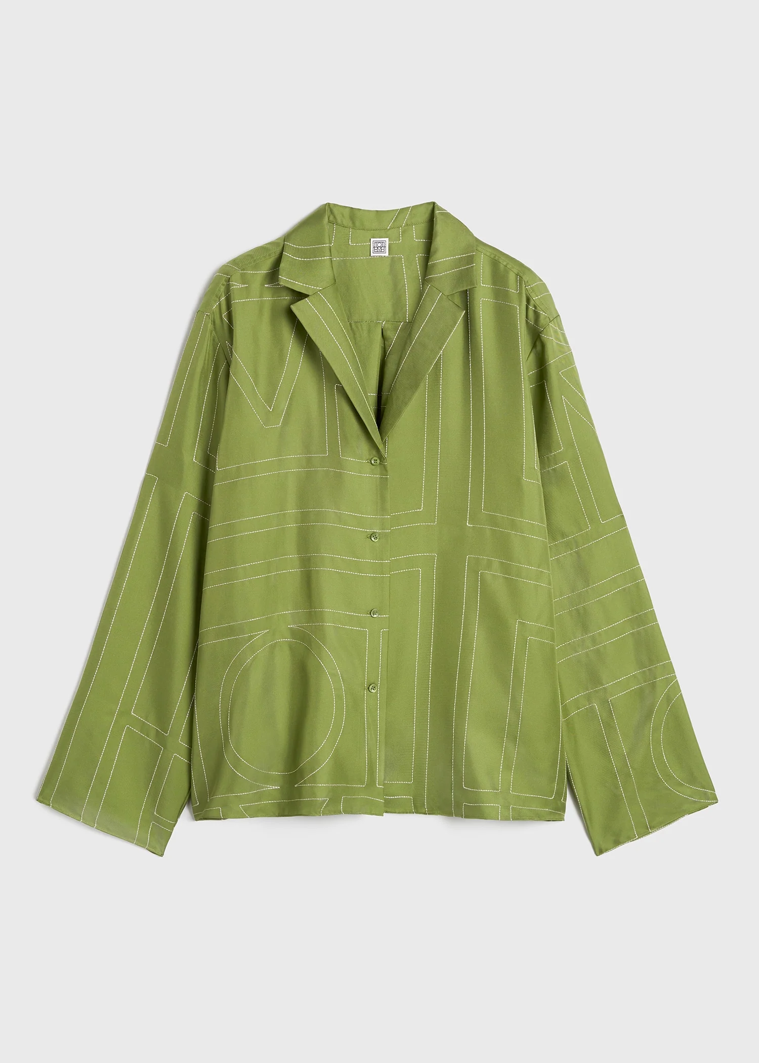 Monogram silk pj top laurel - Image 5