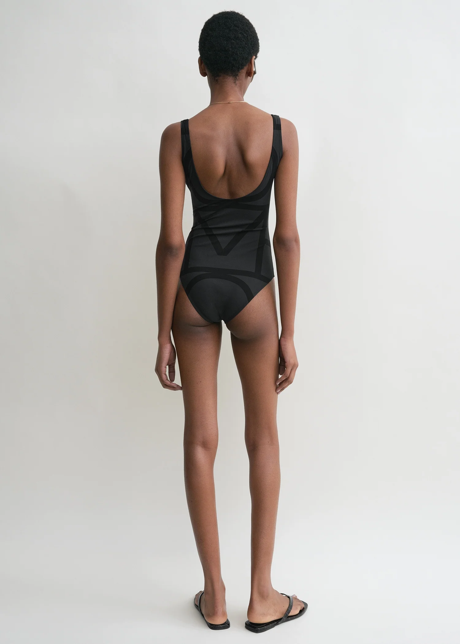 Monogram swimsuit black/black - Image 3
