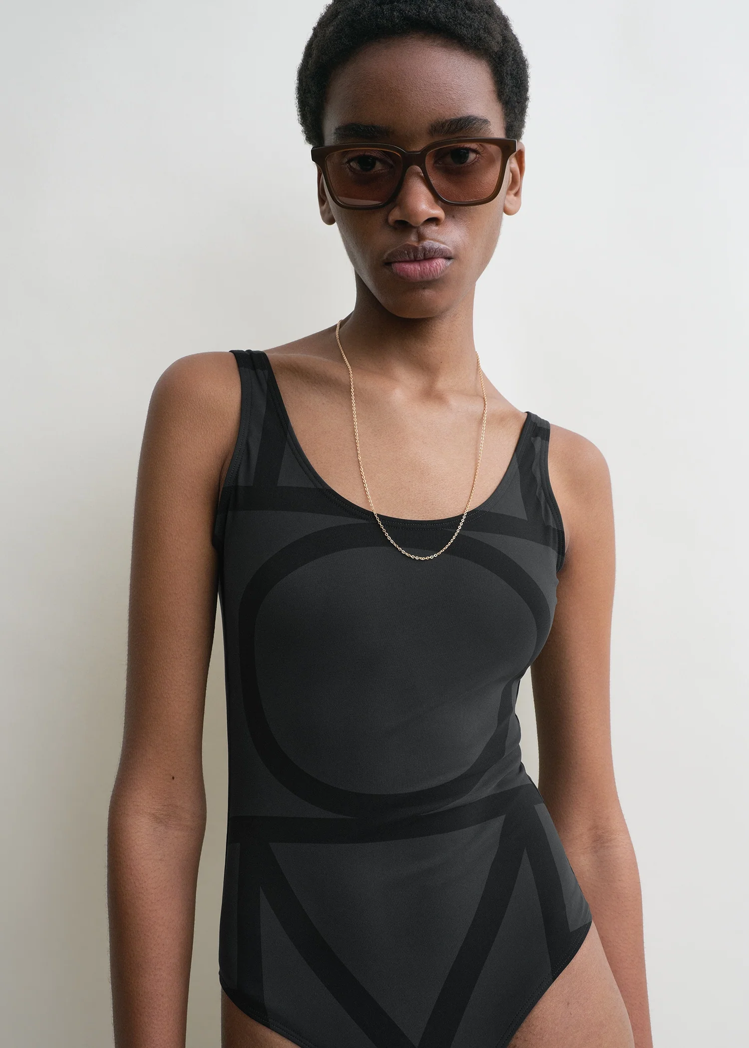 Monogram swimsuit black/black - Image 4