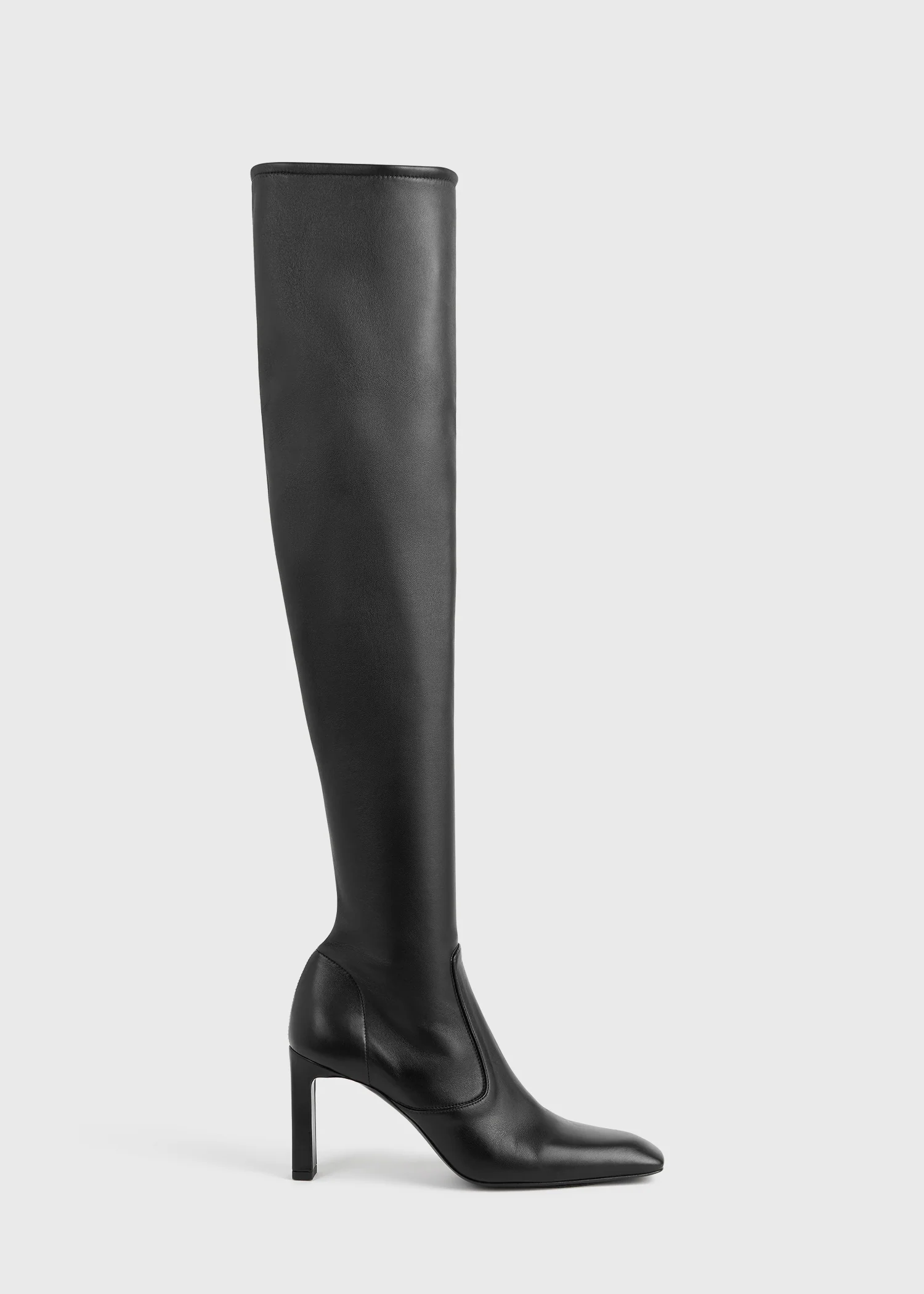 Nappa over-the-knee boots black - Image 8