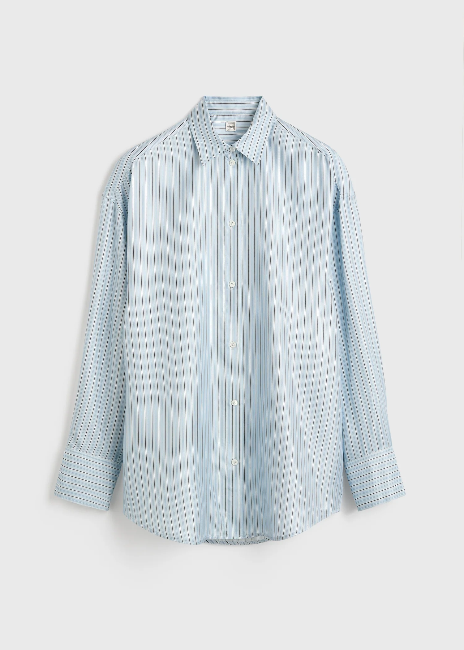 Oversized striped shirt ice/white - Image 6