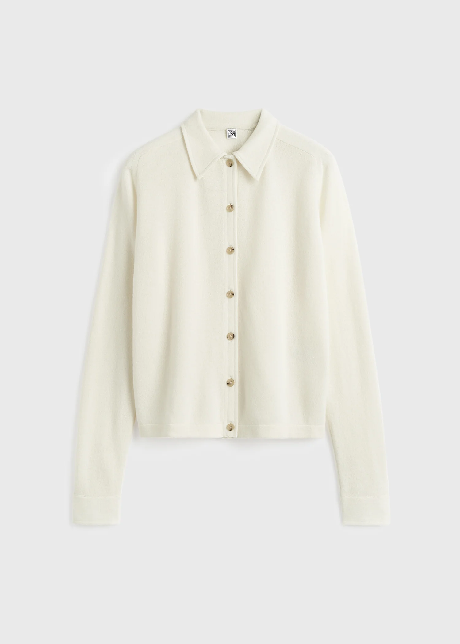 Raglan-sleeve cashmere cardigan white - Image 5