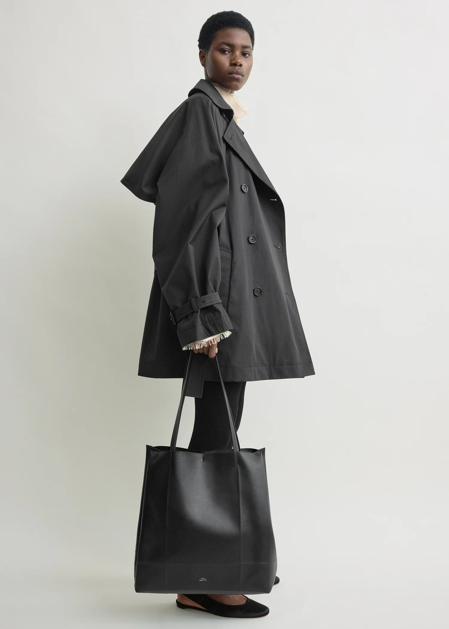Roam leather tote black - Image 3
