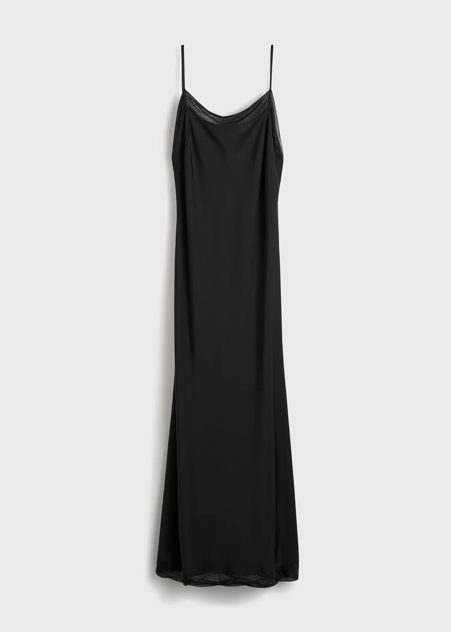 Satin slip dress black - Image 5