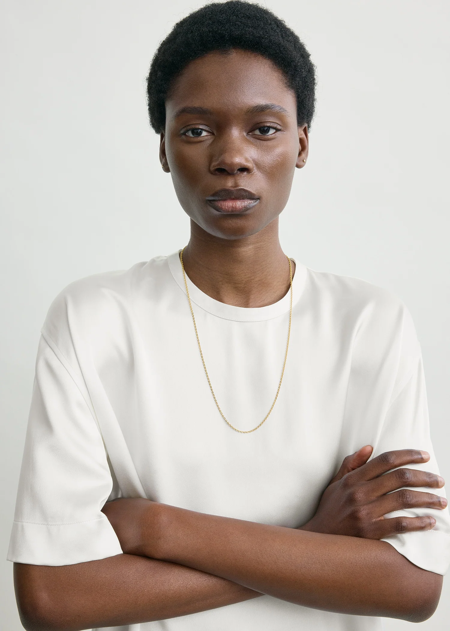 Satin tee white - Image 4