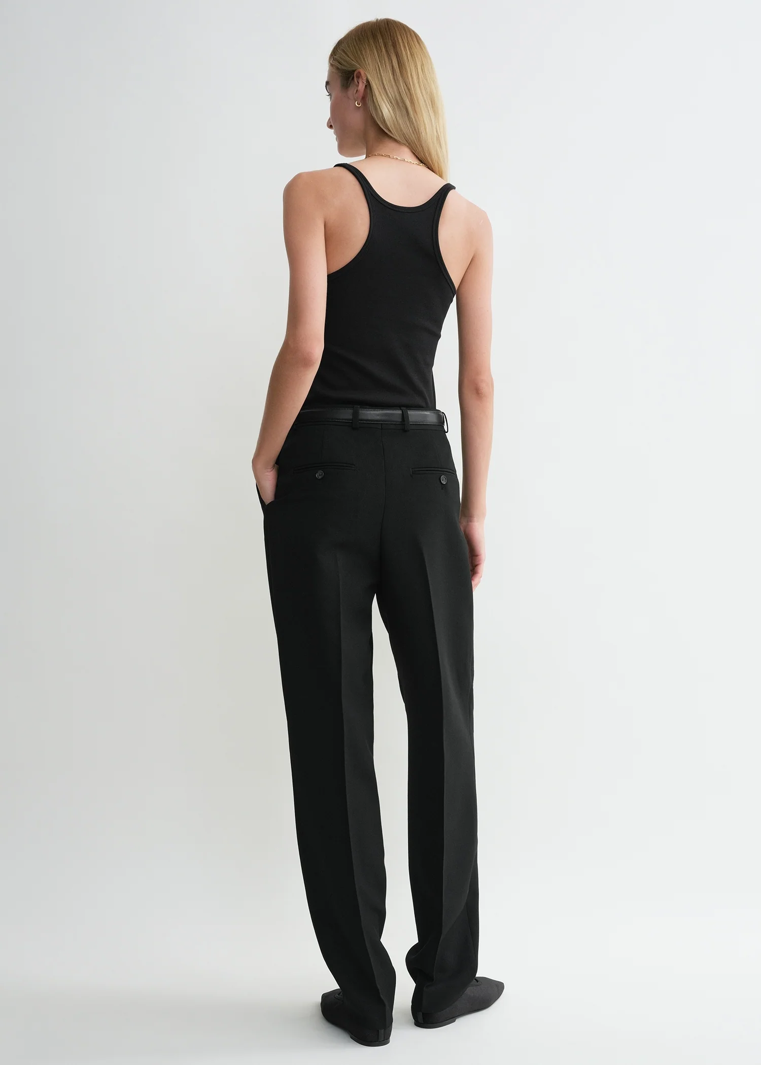 Scoop neck rib tank black - Image 4