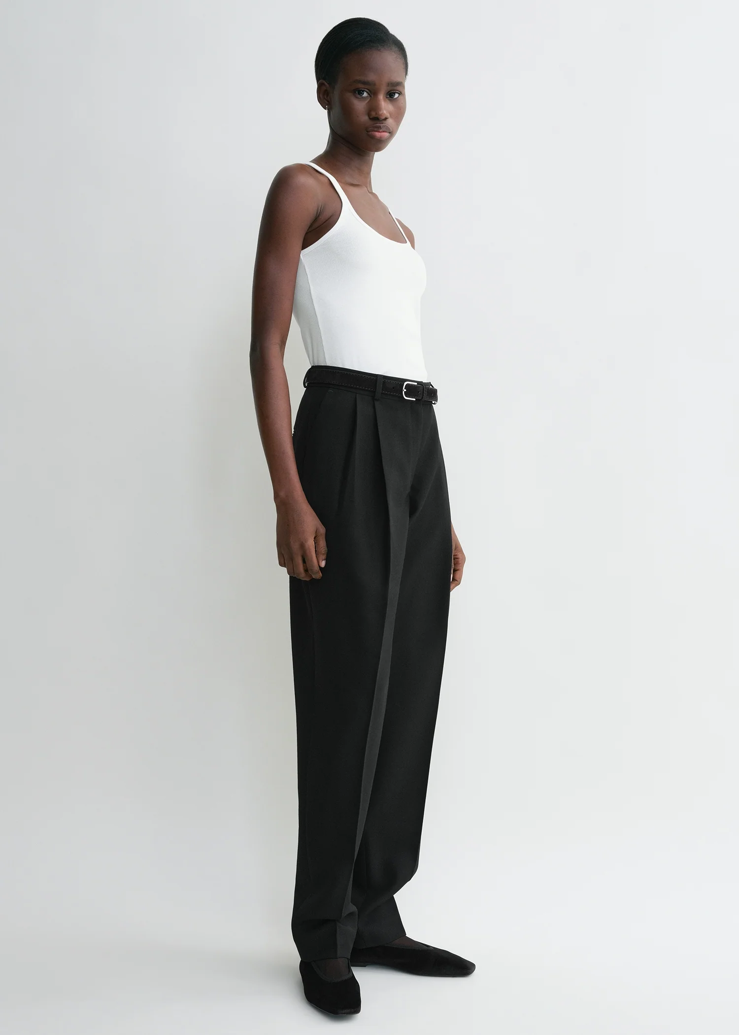 Scoop neck rib tank white - Image 3