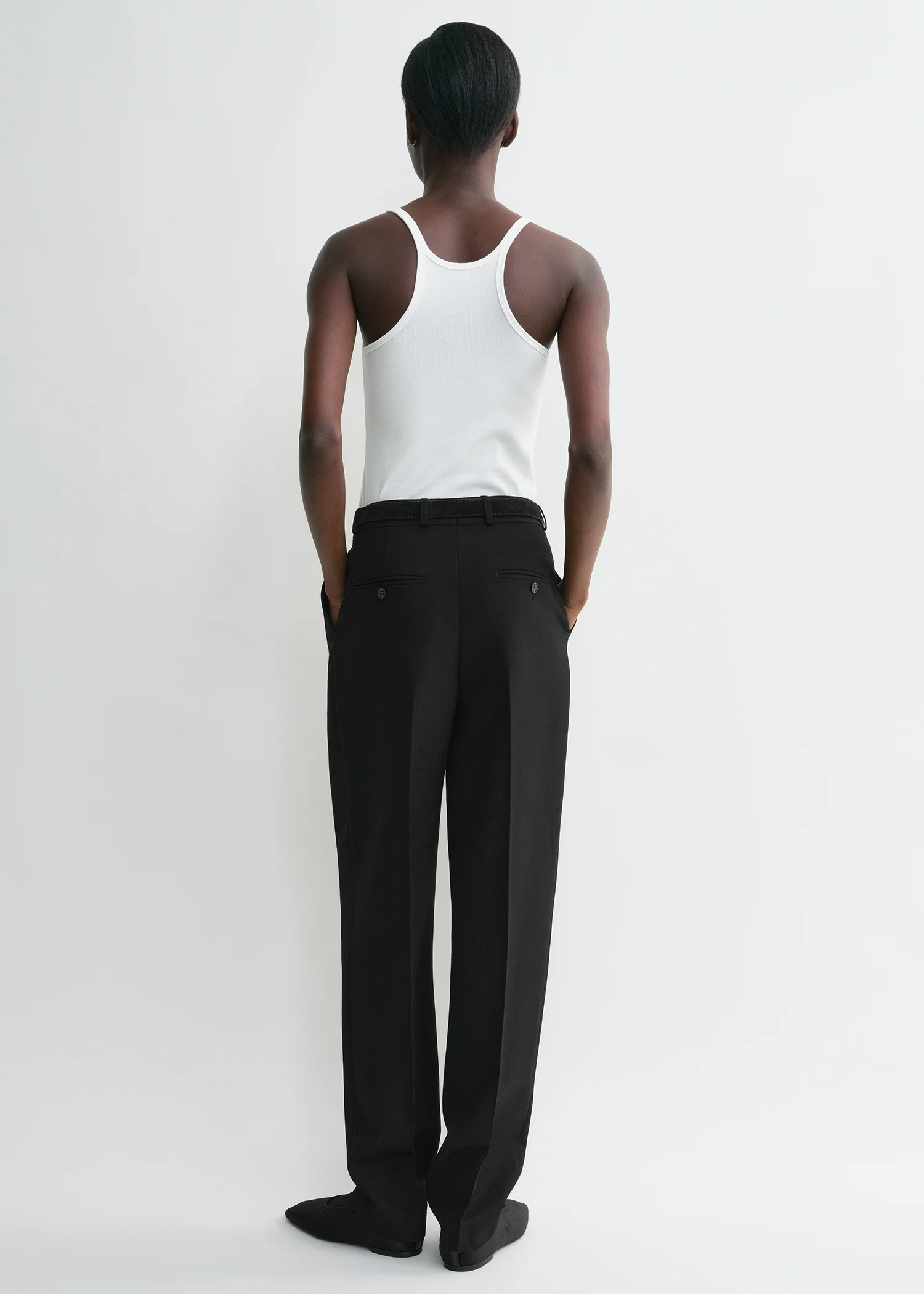 Scoop neck rib tank white - Image 4