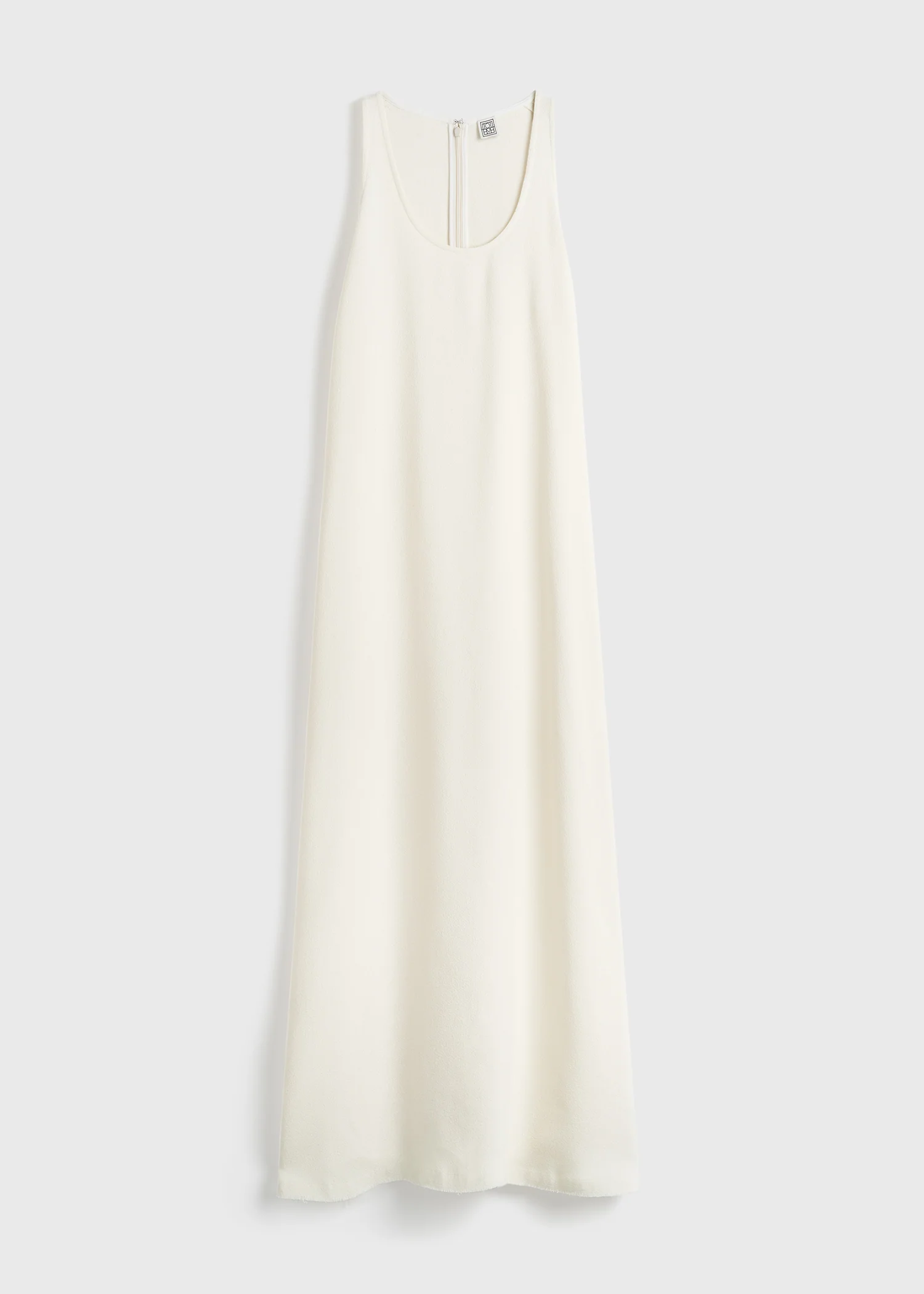 Scoop-neck sablé dress macadamia - Image 5