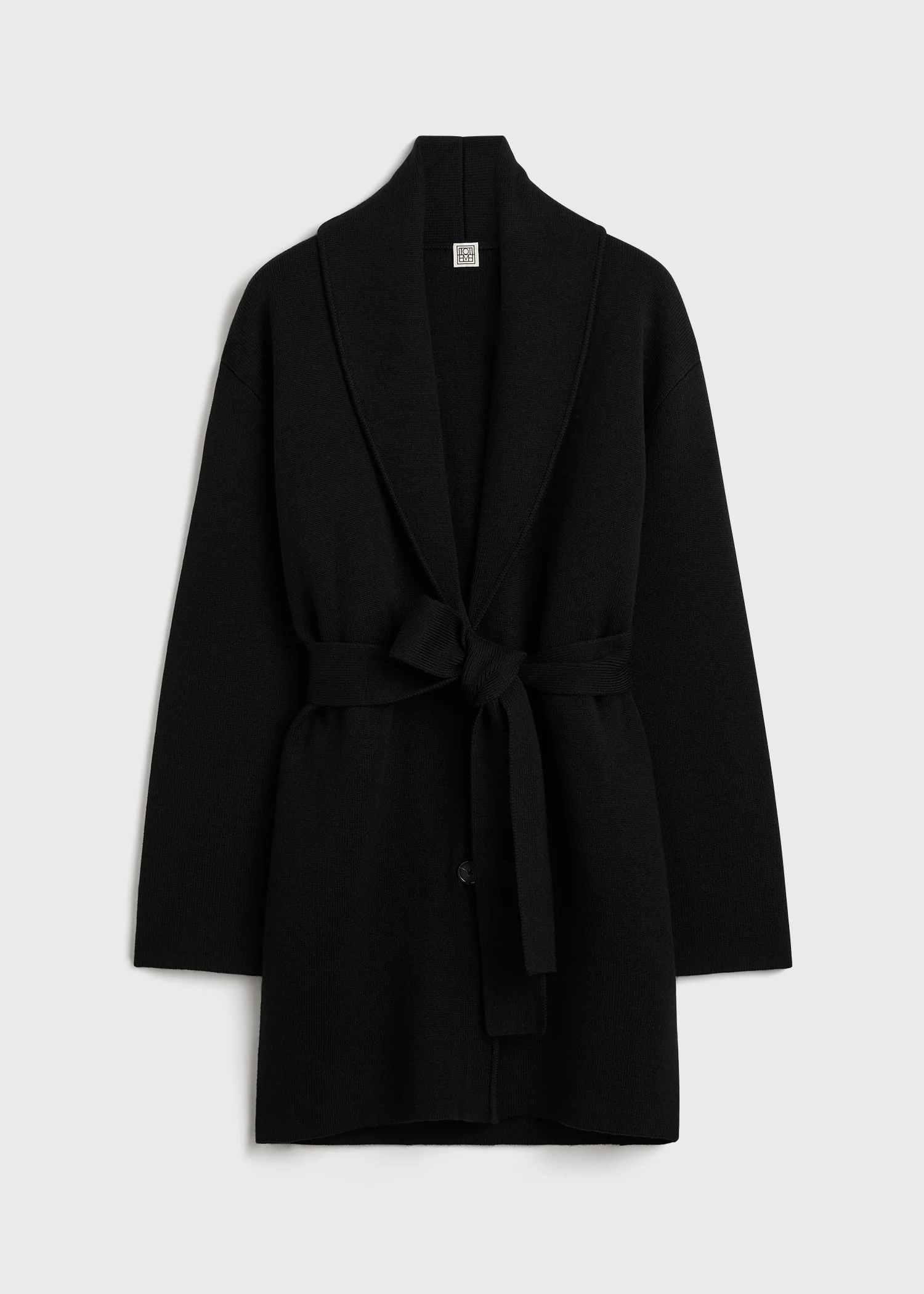 Shawl-lapel robe black - Image 6