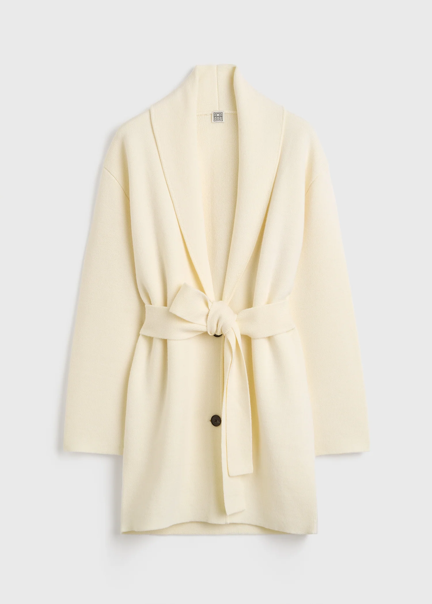 Shawl-lapel robe ecru - Image 5