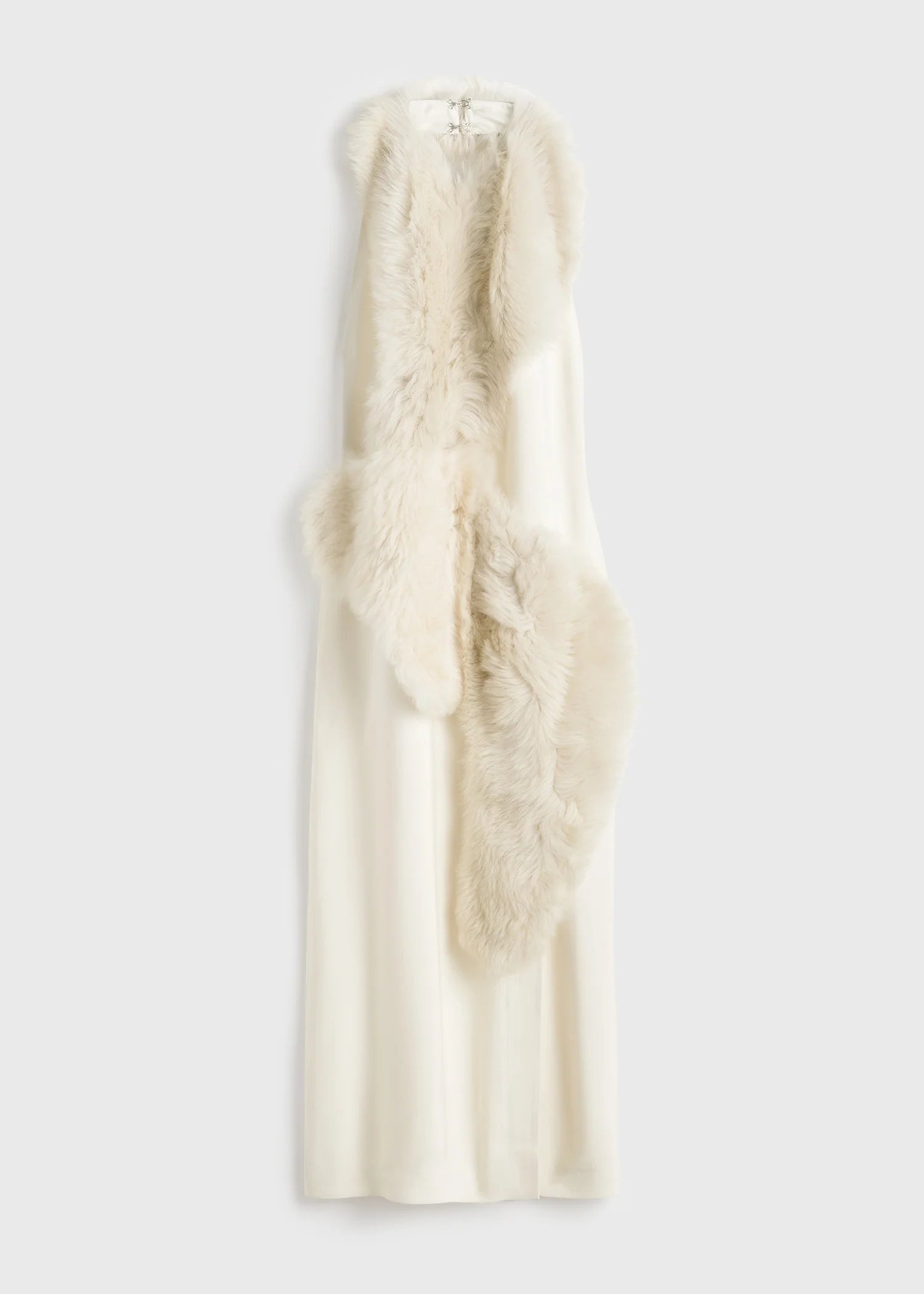 Shearling appliqué dress macadamia - Image 5