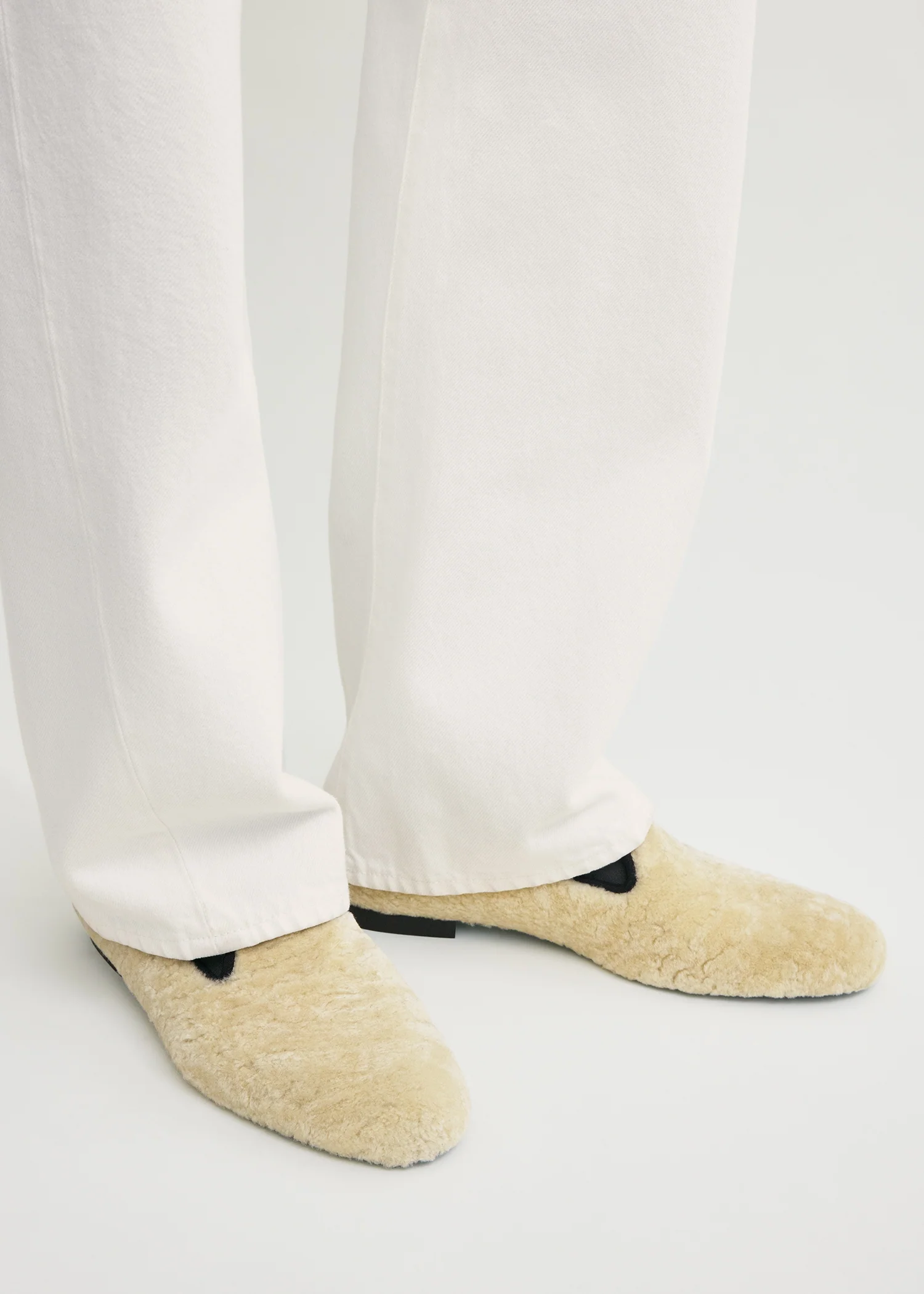 Shearling loafers beige - Image 3