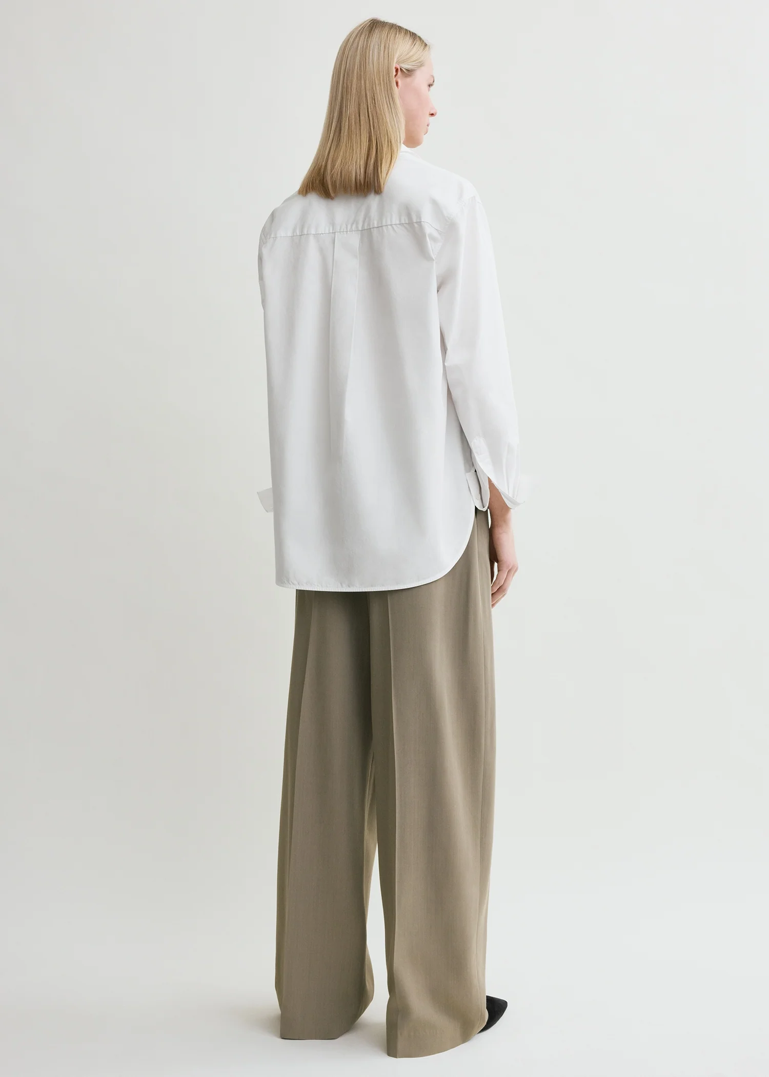 Signature cotton shirt white - Image 3