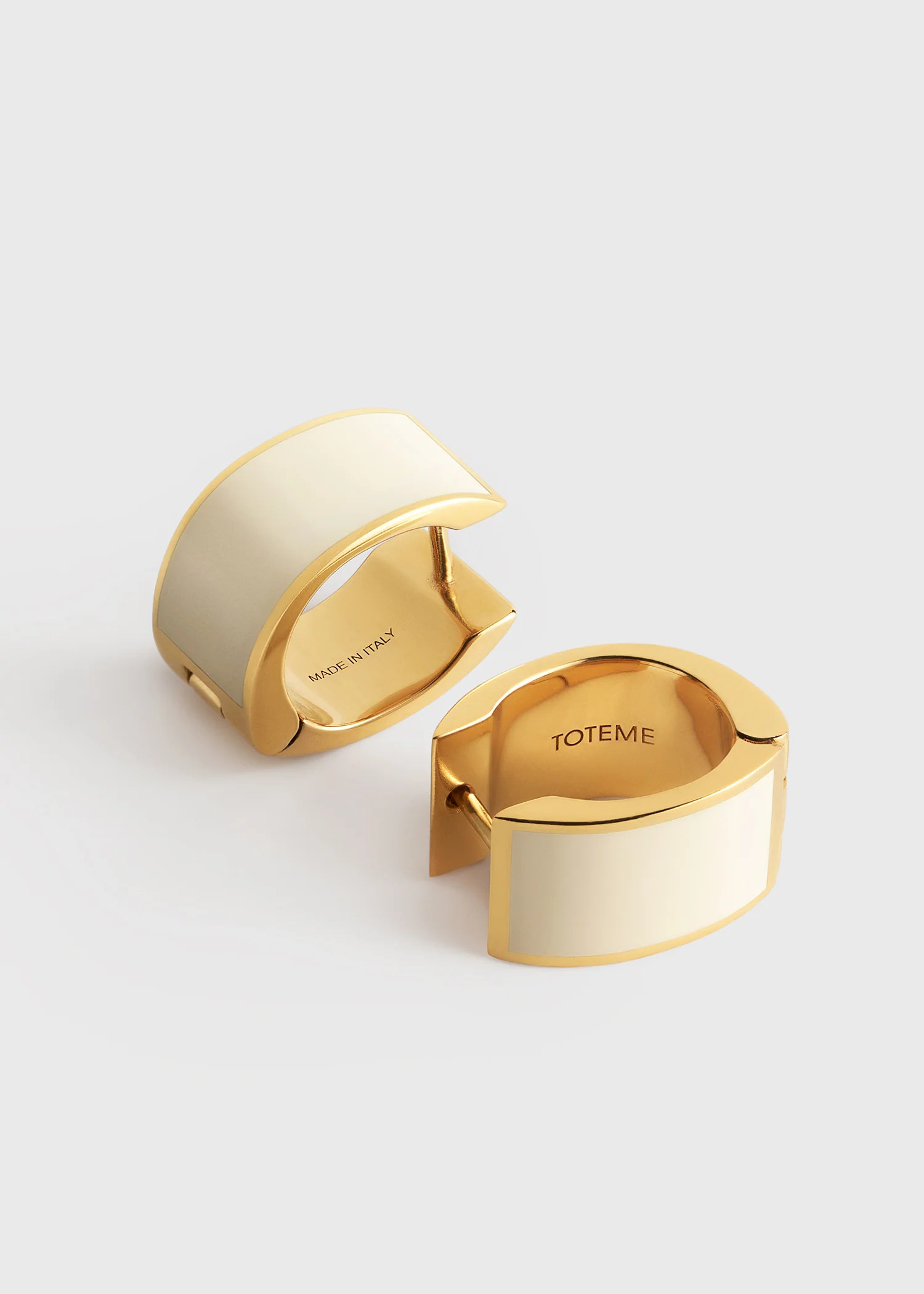 Signature hoops ecru/gold - Image 3