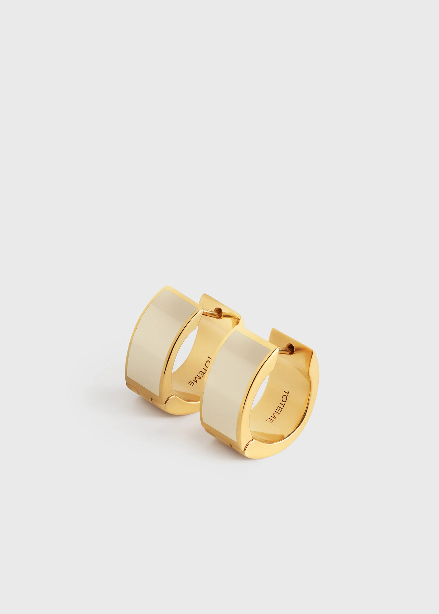 Signature hoops ecru/gold - Image 4