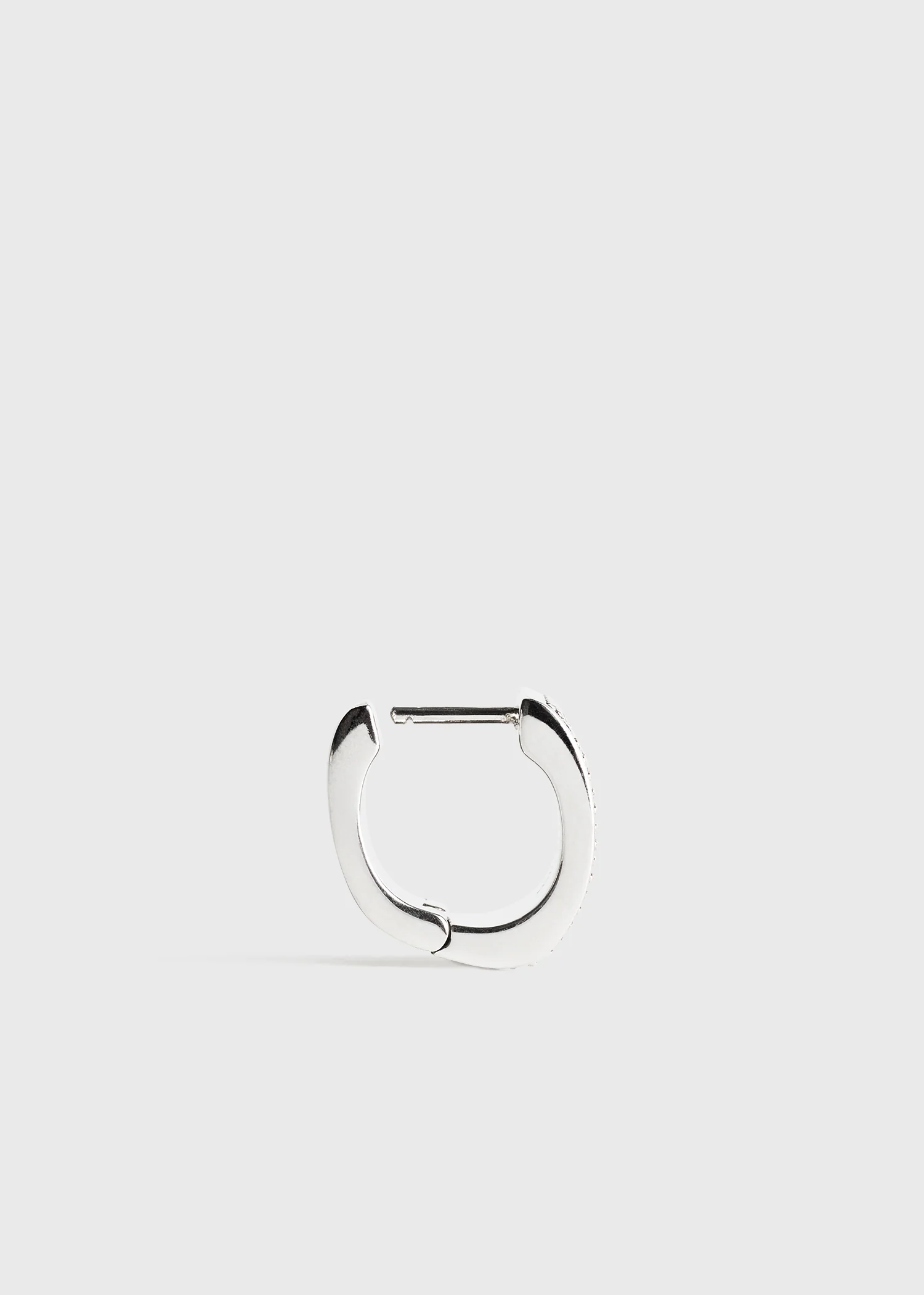 Signature pavé hoops silver - Image 6