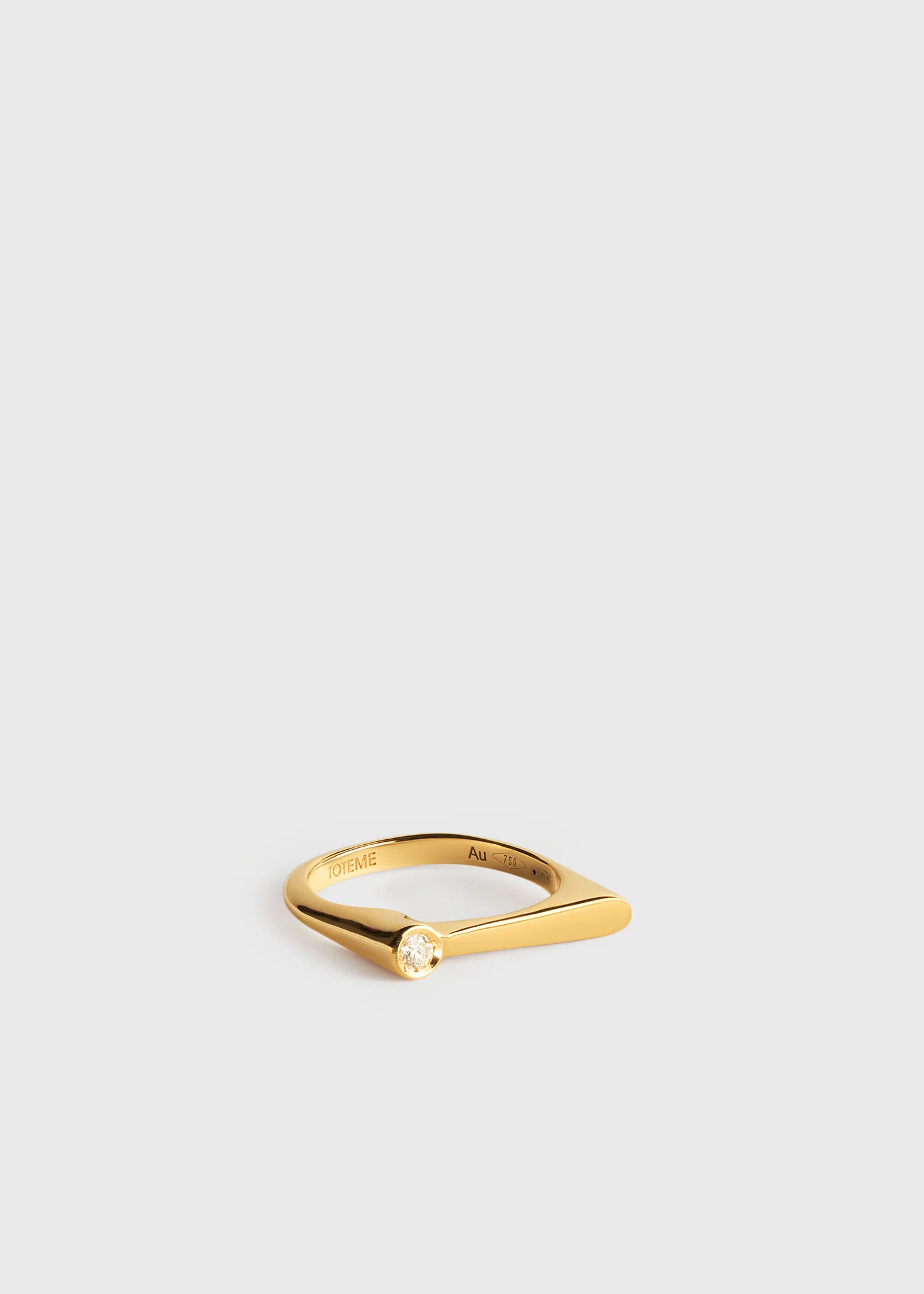 Signet diamond midi ring 18kt gold - Image 5