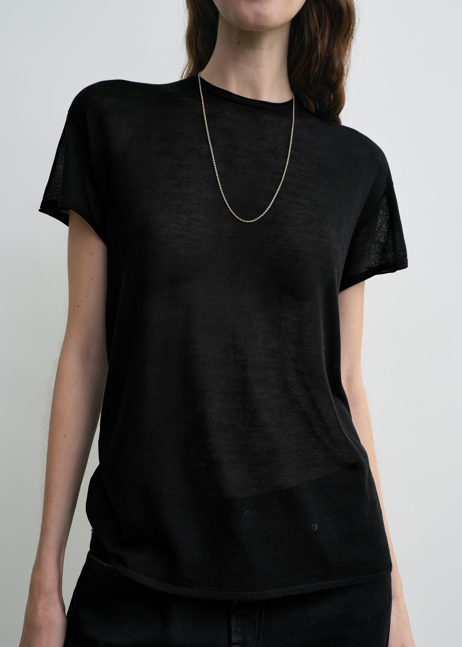 Silk tee black - Image 4