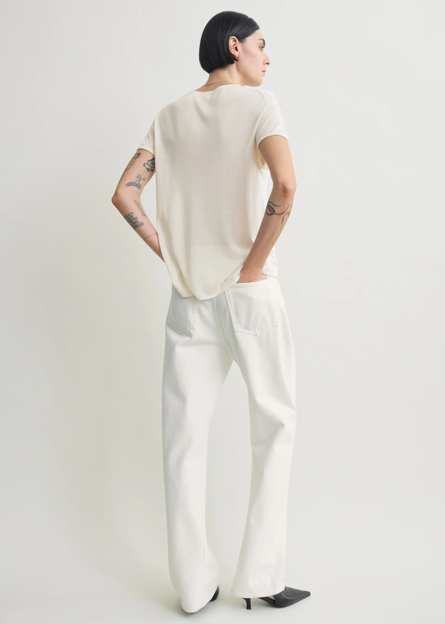 Silk tee ecru - Image 3