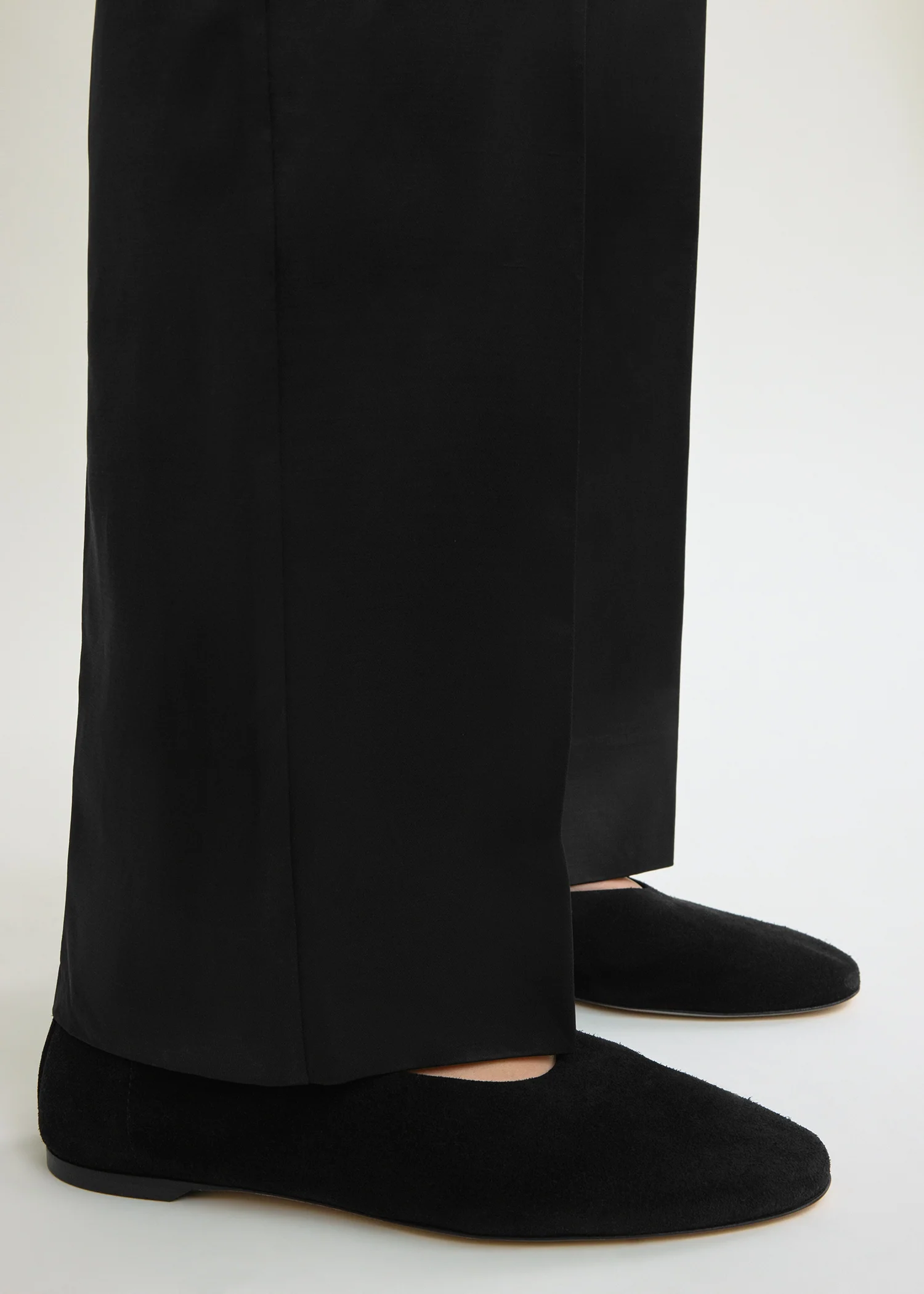 Slip suede ballerinas black - Image 3