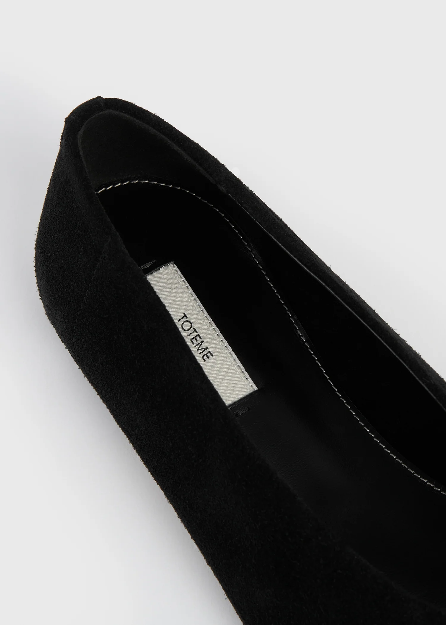 Slip suede ballerinas black - Image 5
