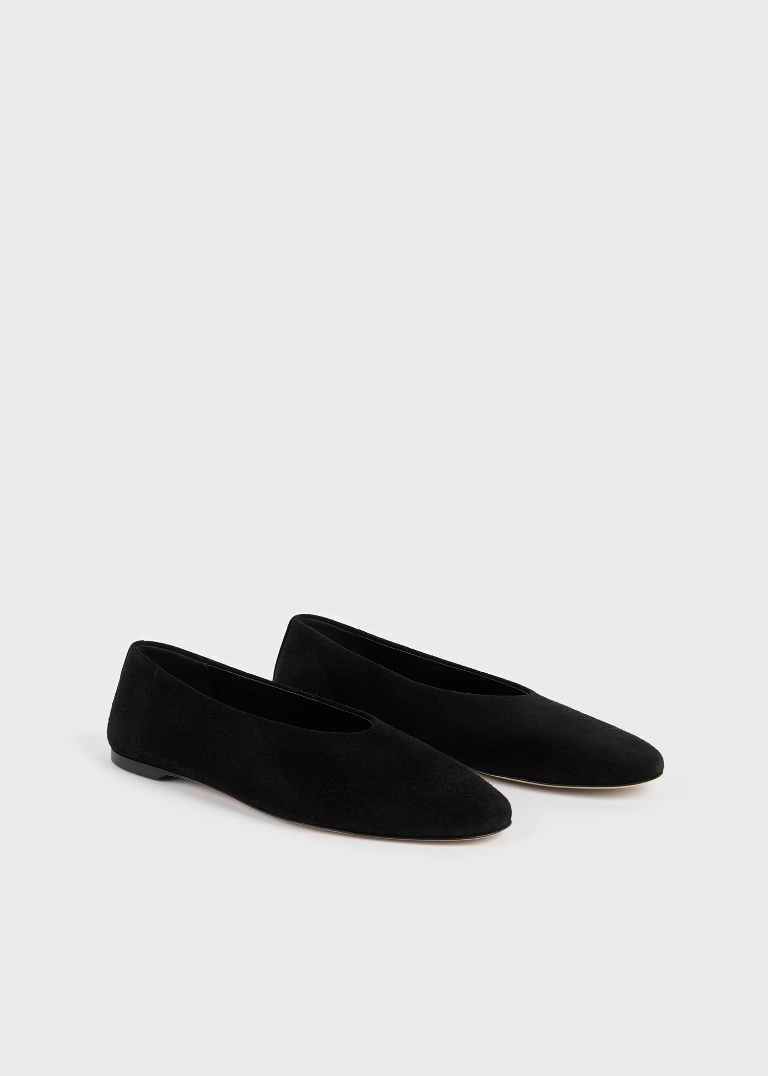 Slip suede ballerinas black - Image 7