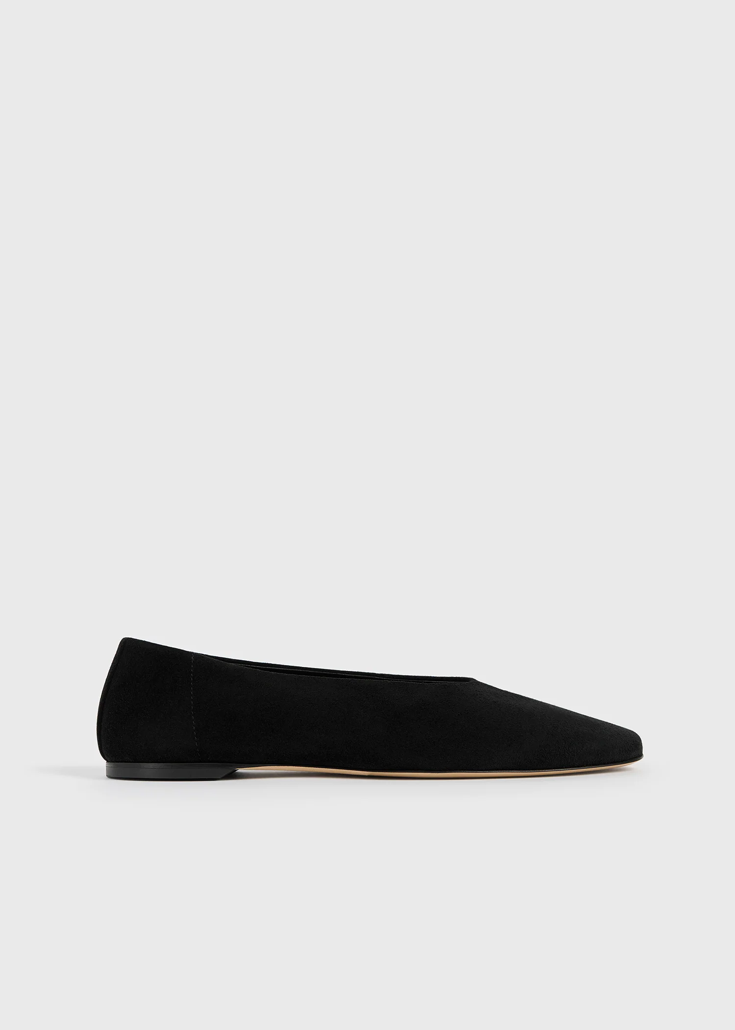Slip suede ballerinas black - Image 8