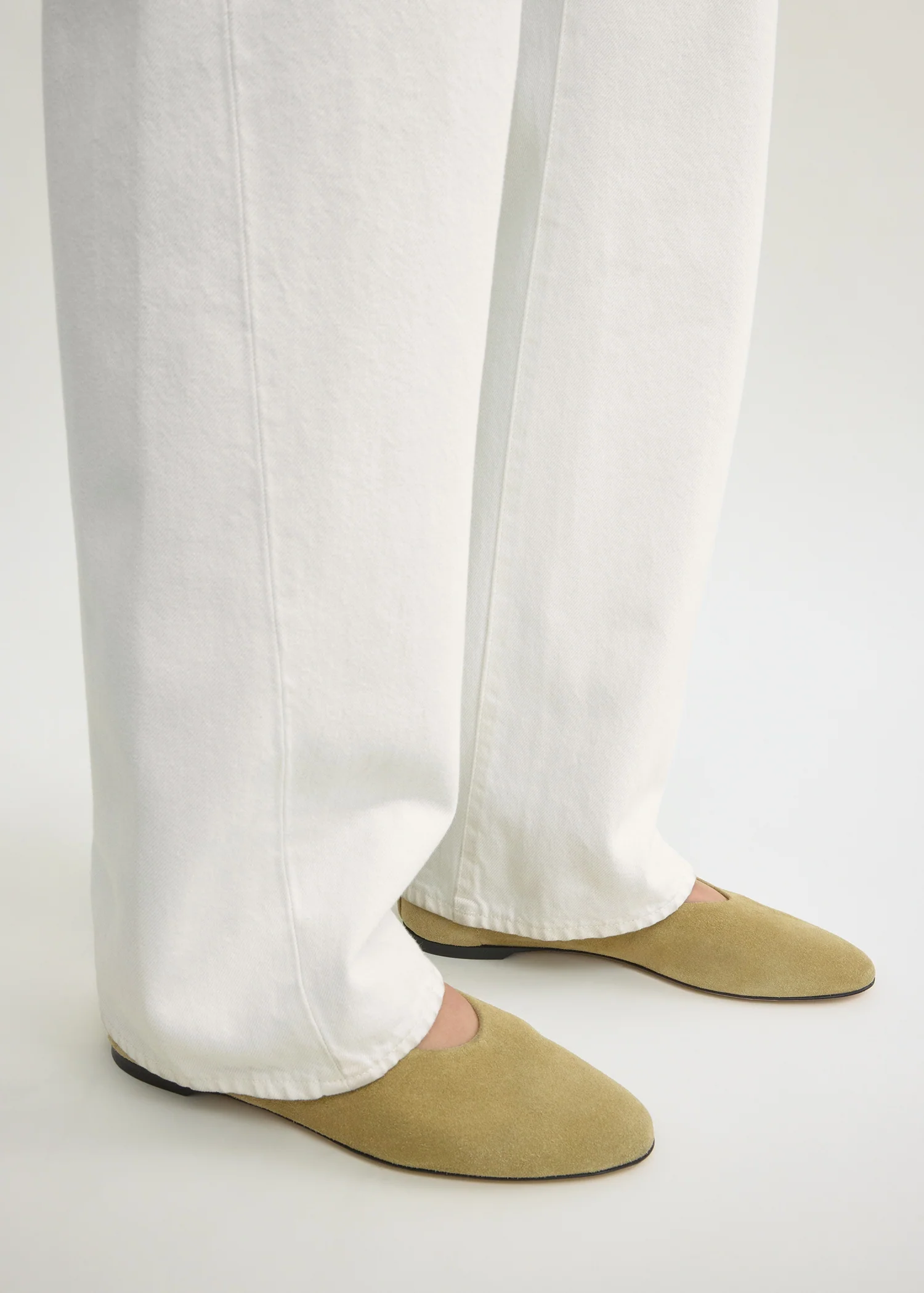 Slip suede ballerinas cashew - Image 3