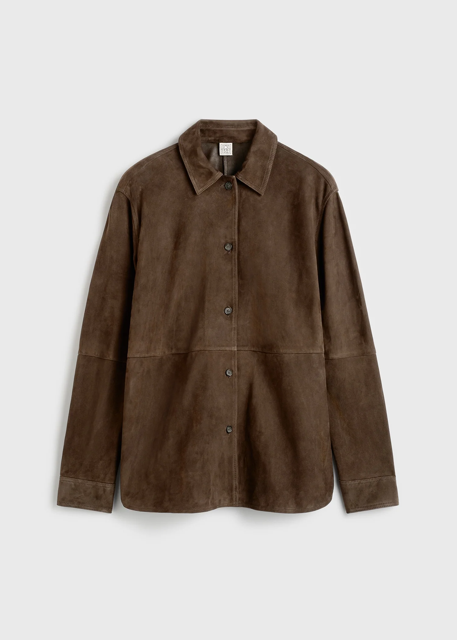 Soft suede overshirt bark - Image 5