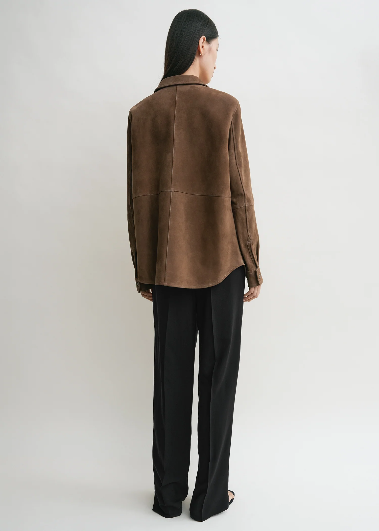 Soft suede shirt tobacco - Image 3