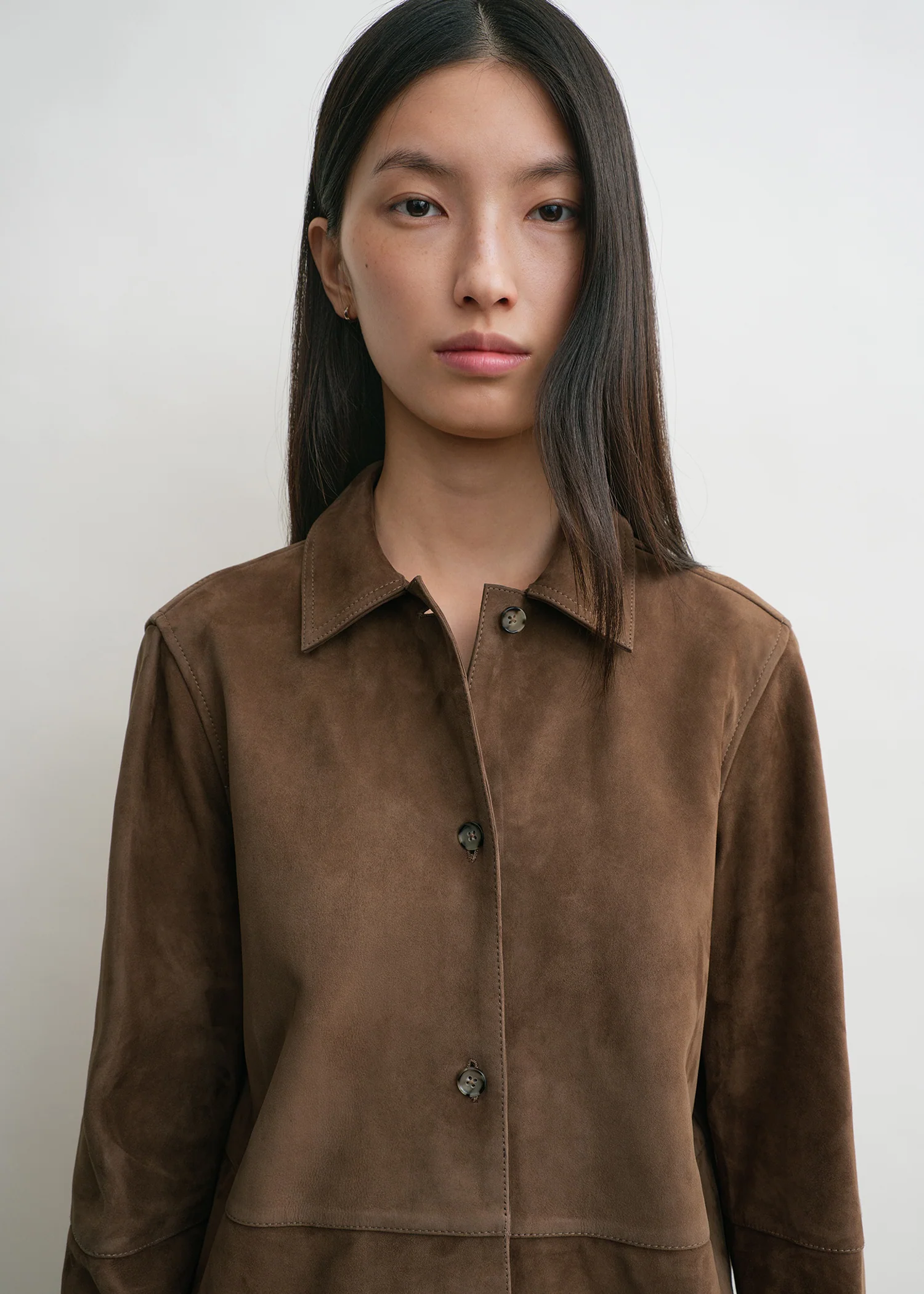 Soft suede shirt tobacco - Image 4