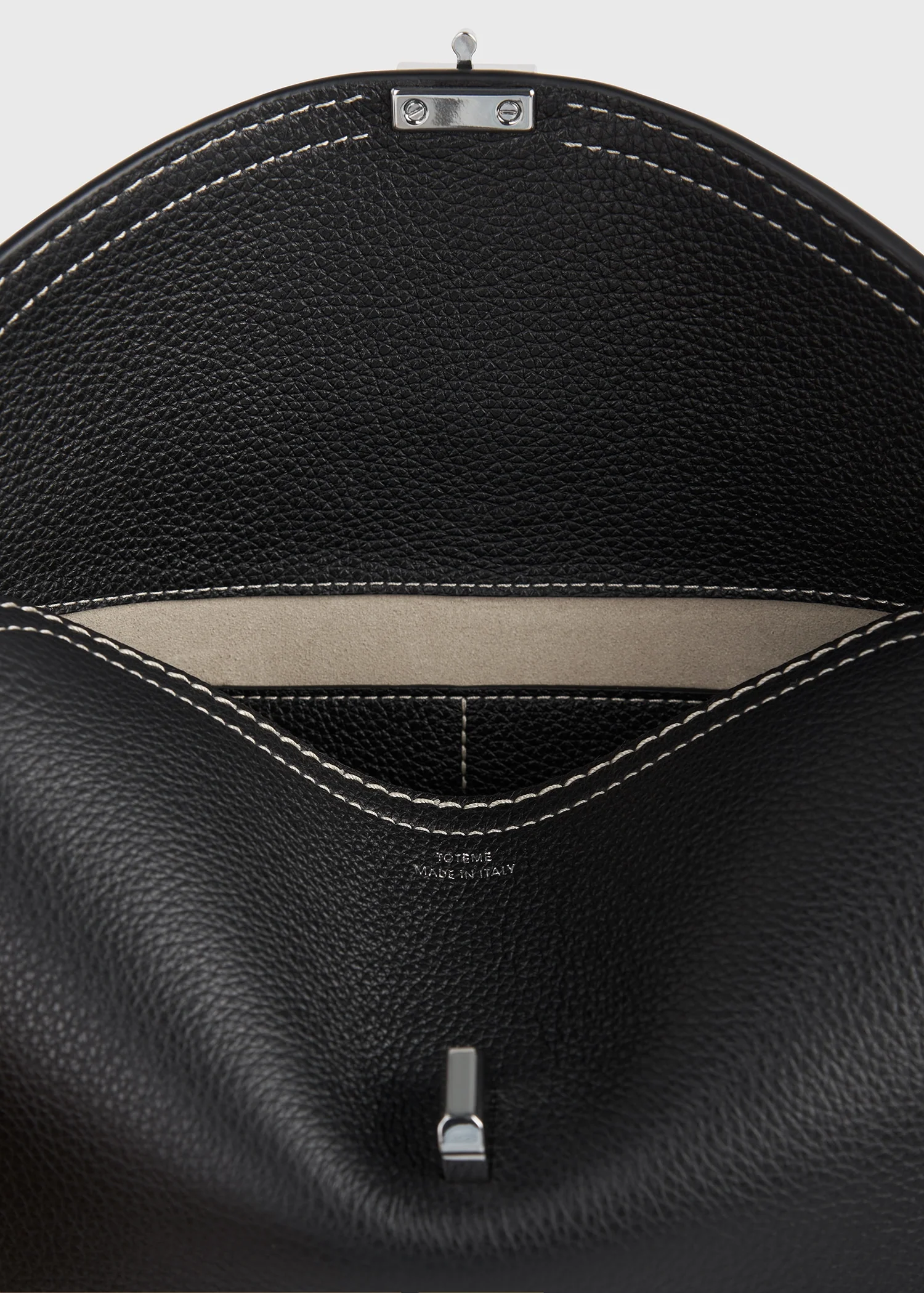 T-lock grained-leather clutch black - Image 7