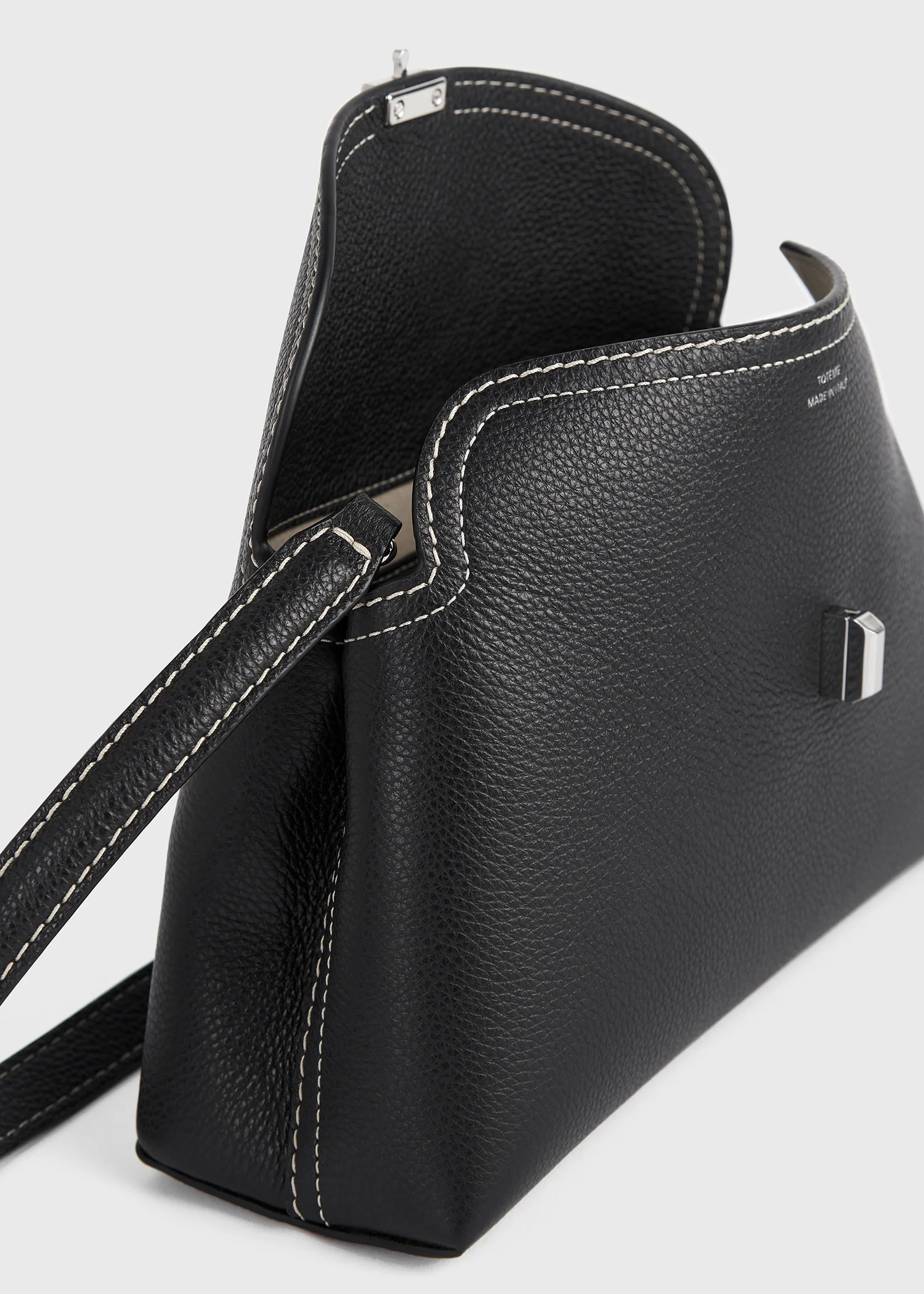 T-lock grained-leather clutch black - Image 8