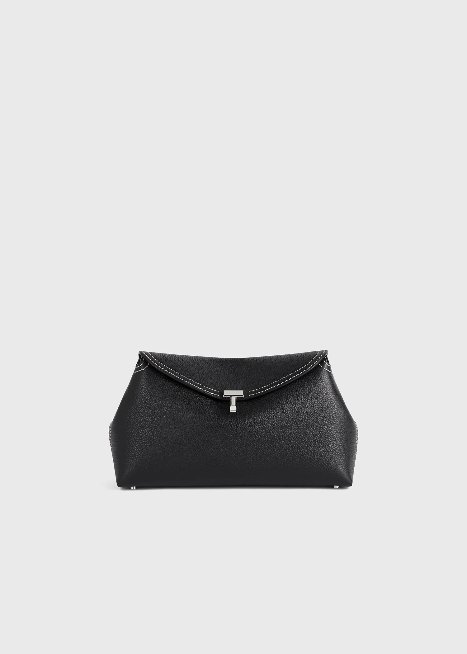 T-lock grained-leather clutch black - Image 9